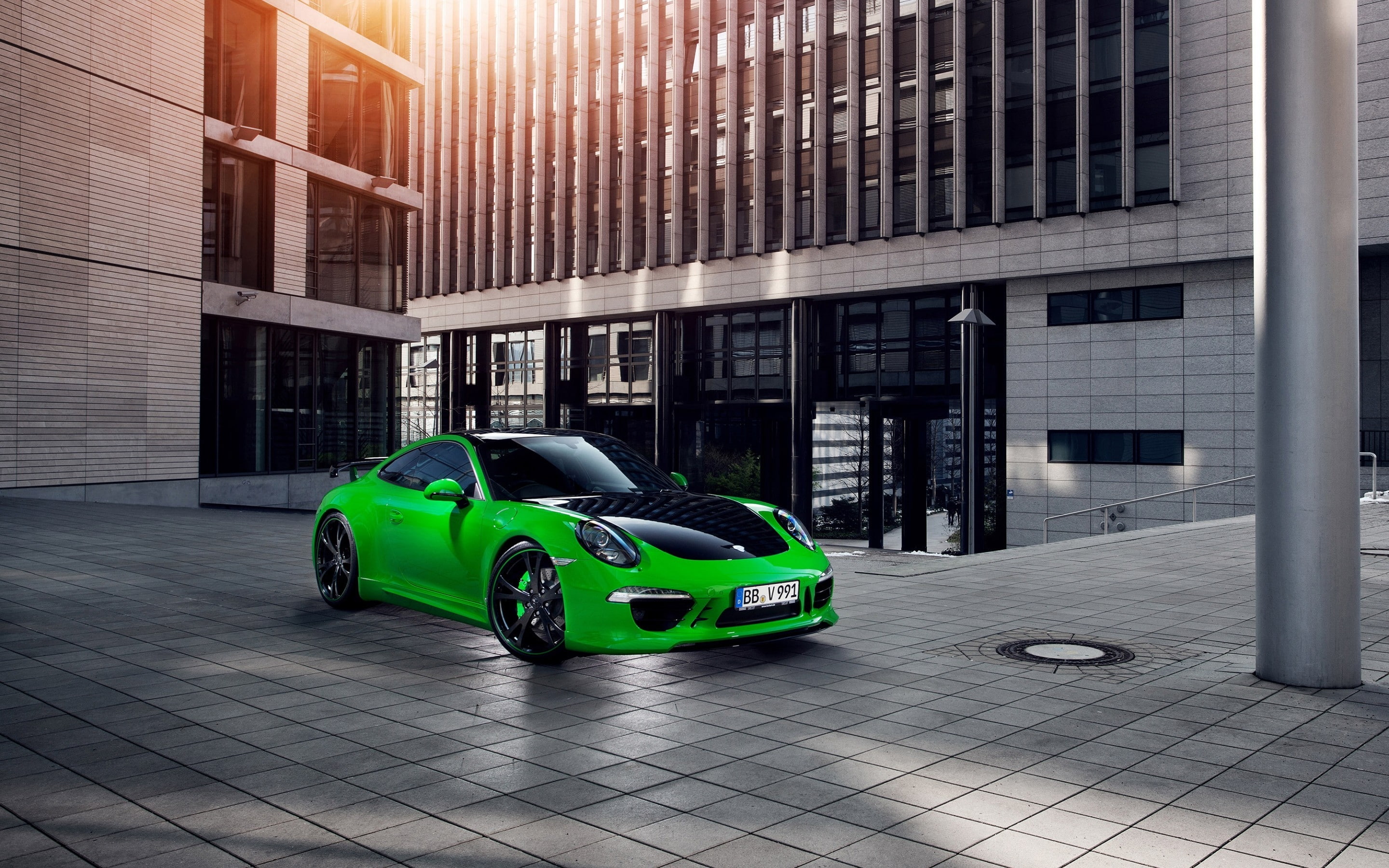 carrera, porsche, carrera 4s, s, 911 Carrera 4S, black, green, 2K, HD Wallpaper