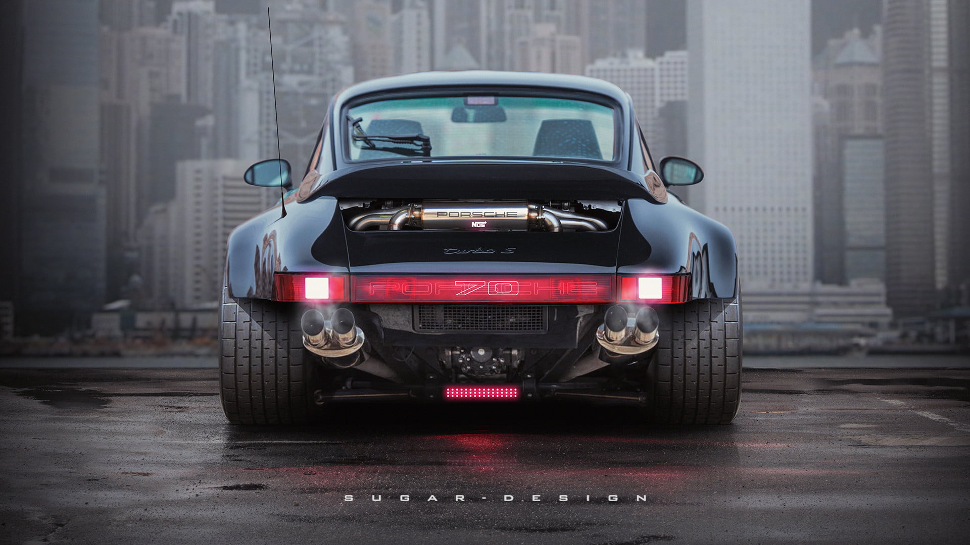 vehicle, Porsche 911 Turbo S, digital art, Porsche, German cars, 1080P, sports car, car, HD Wallpaper