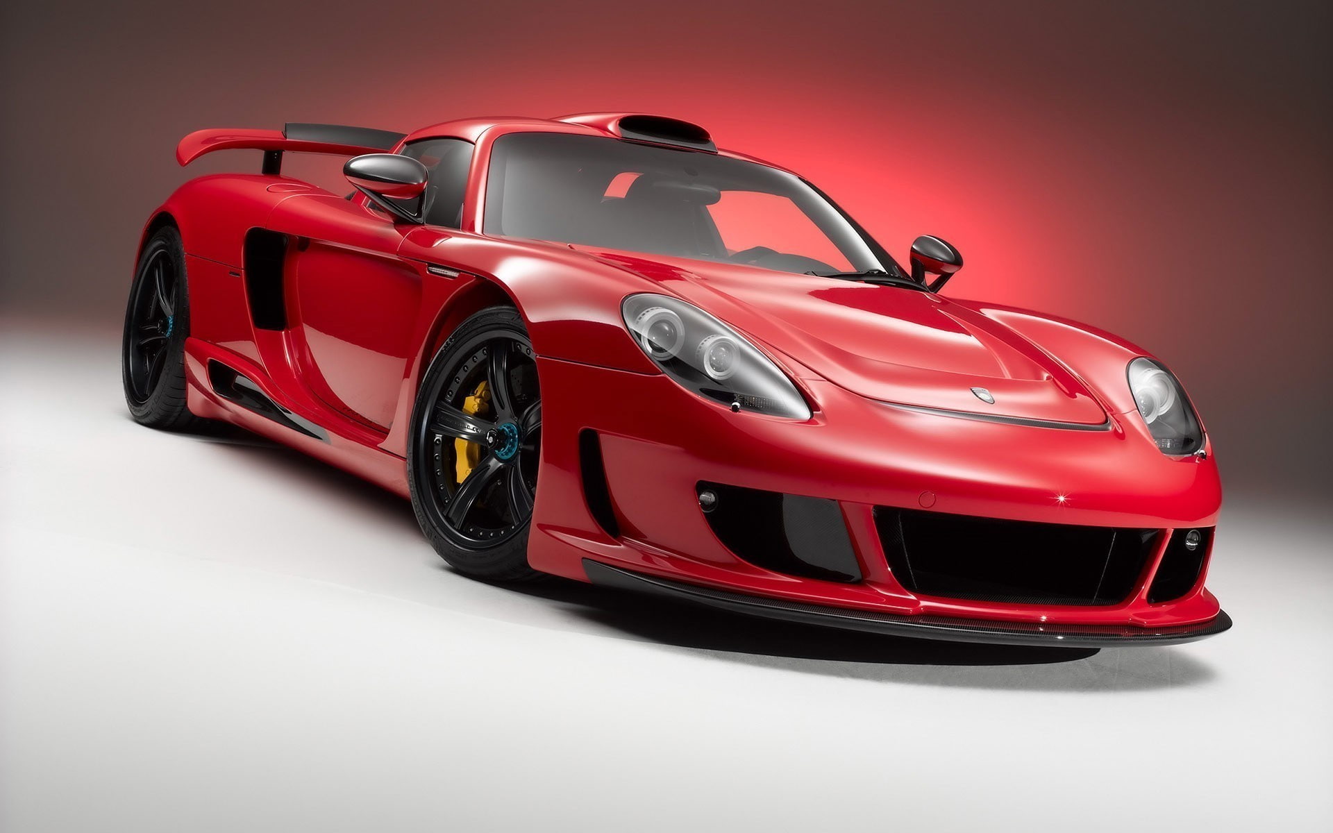red cars, Porsche Carrera GT, 1080P, Porsche, Gemballa Mirage GT, vehicle, car, HD Wallpaper