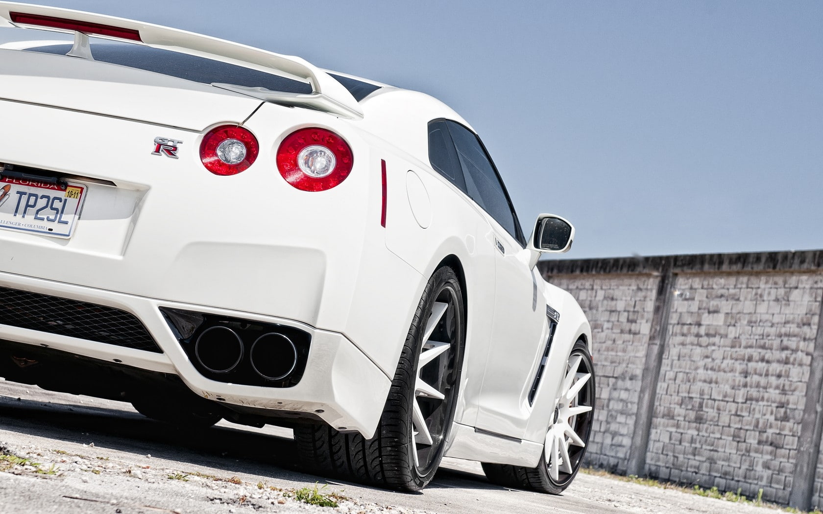 Supercars, hd, Nissan, tailight, art, GTR, Nissan GT-R R35, 720P, skyline, r, white, HD Wallpaper