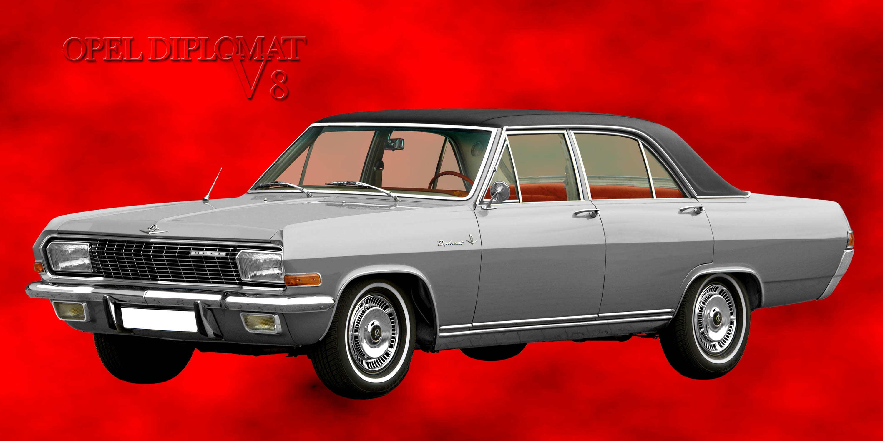 no people, vinyl roof, bi color, elegance, red, car headlights, retro, historically, 190ps, auto, technology, sign, photo montage, elegant, wealth, transport system, HD Wallpaper