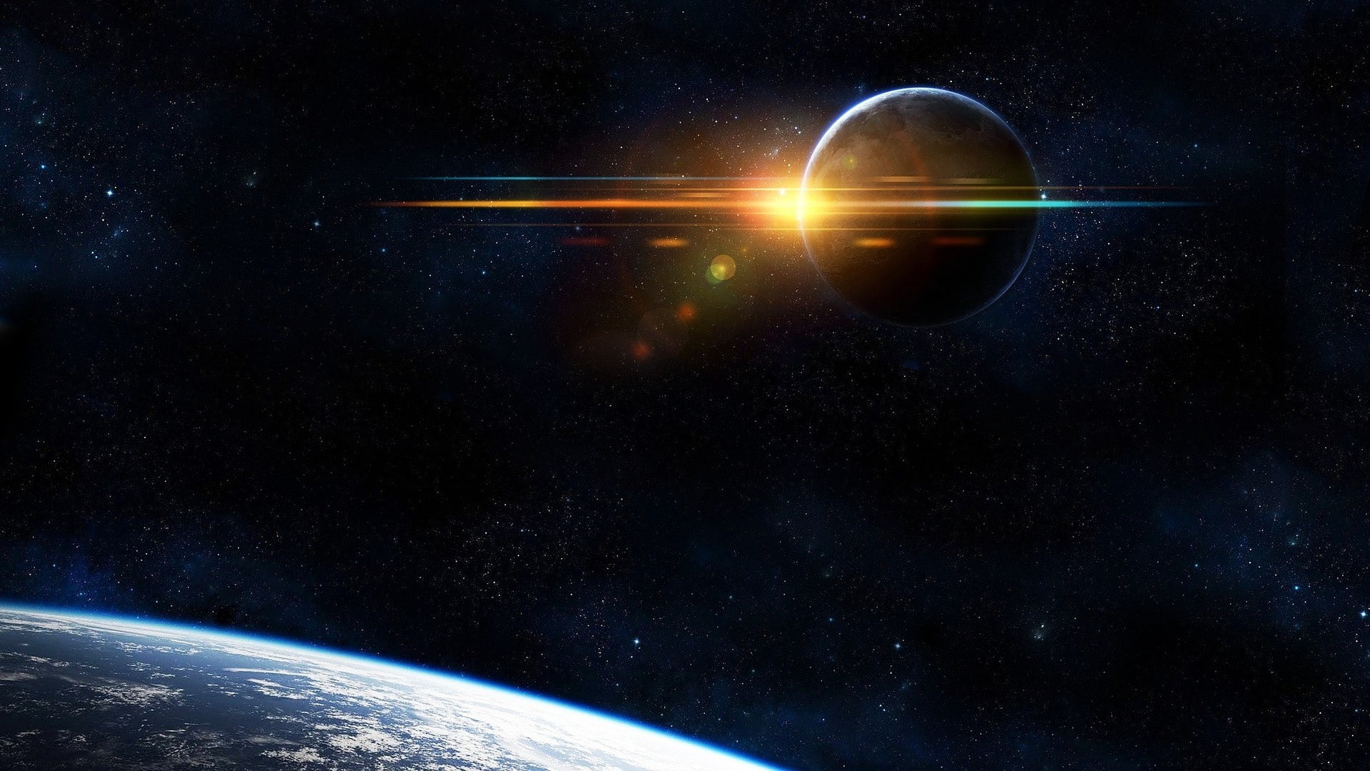 astronomy, alien planet, planet, galaxy, space, 1080P, space art, universe, HD Wallpaper
