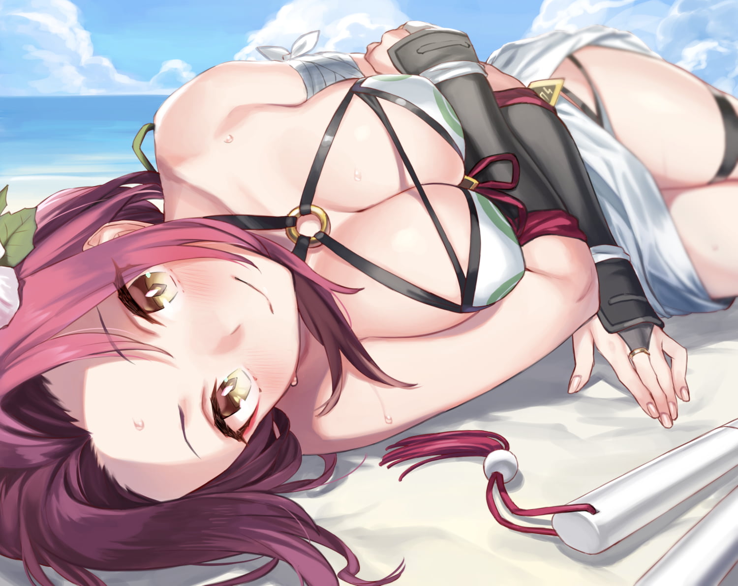 Japanese clothes, Princess Connect Re:Dive, clouds, armor, sky, 720P, water, HD Wallpaper