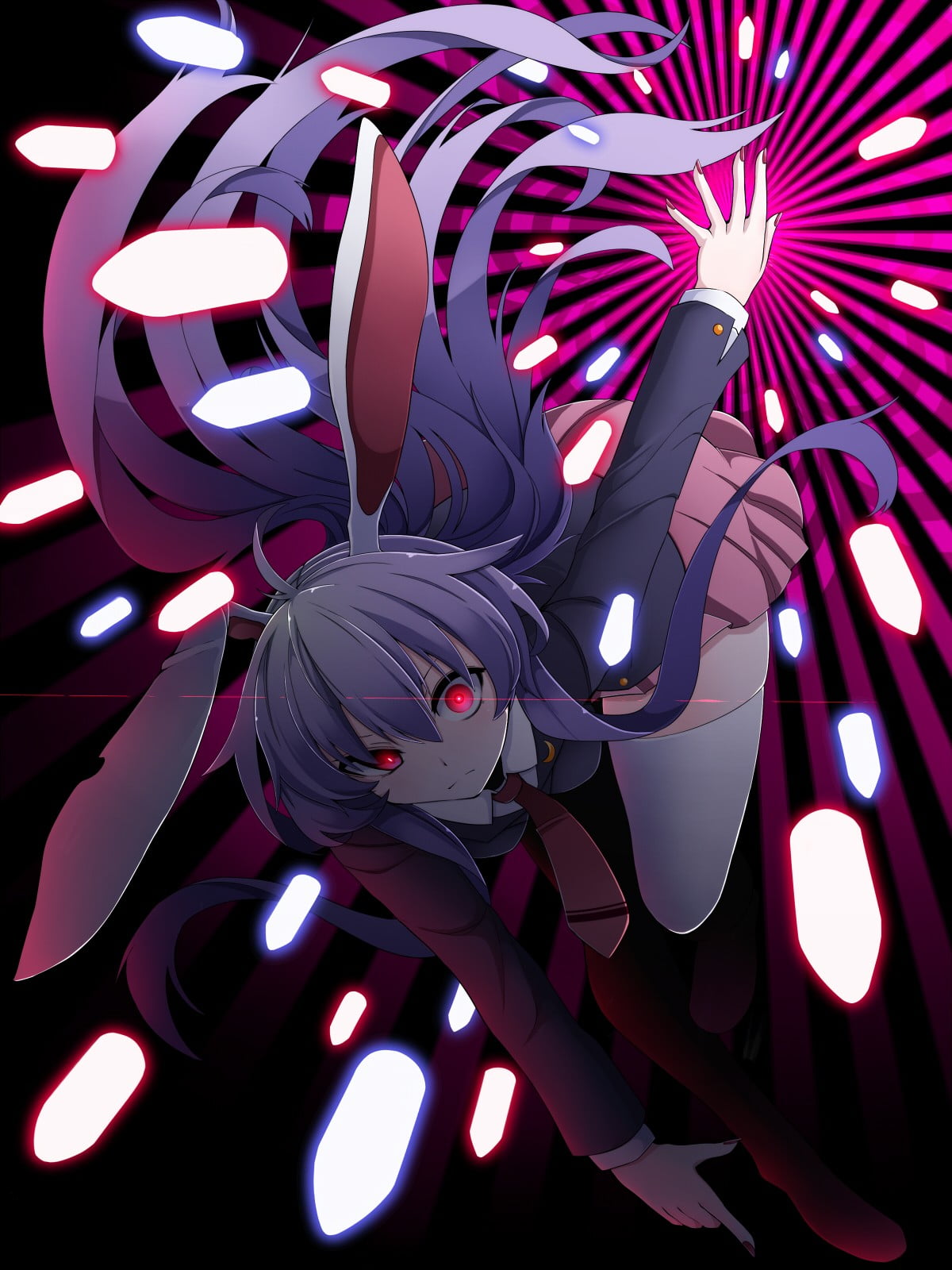 night, backgrounds, close-up, pattern, event, 720P, indoors, illuminated, decoration, celebration event, lighting equipment, nightlife, Reisen Udongein Inaba, Phone HD Wallpaper