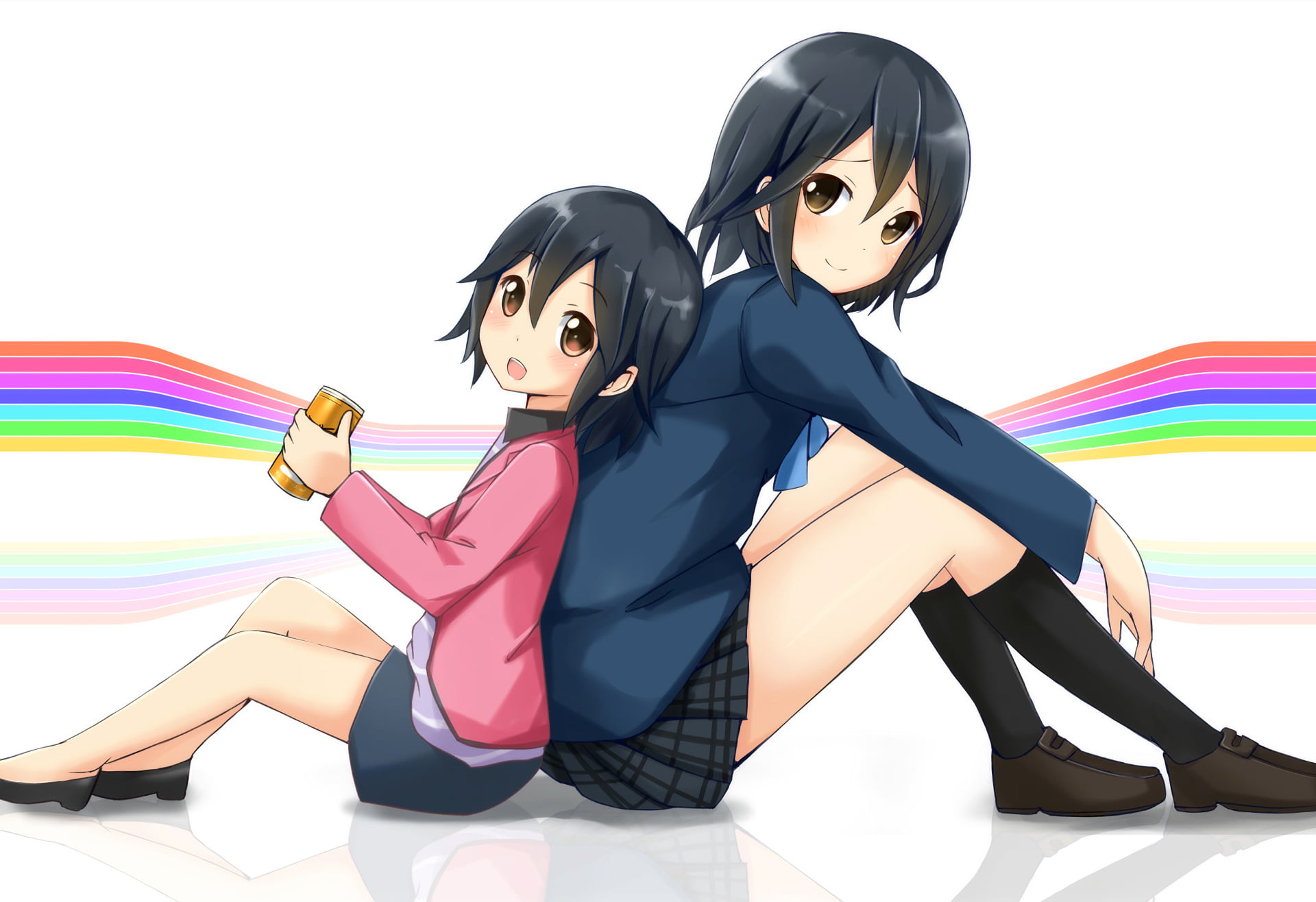 indoors, multi colored, full length, clothing, human representation, 1080P, beautiful woman, female likeness, Kokoro Connect, mask, fashion, representation, HD Wallpaper