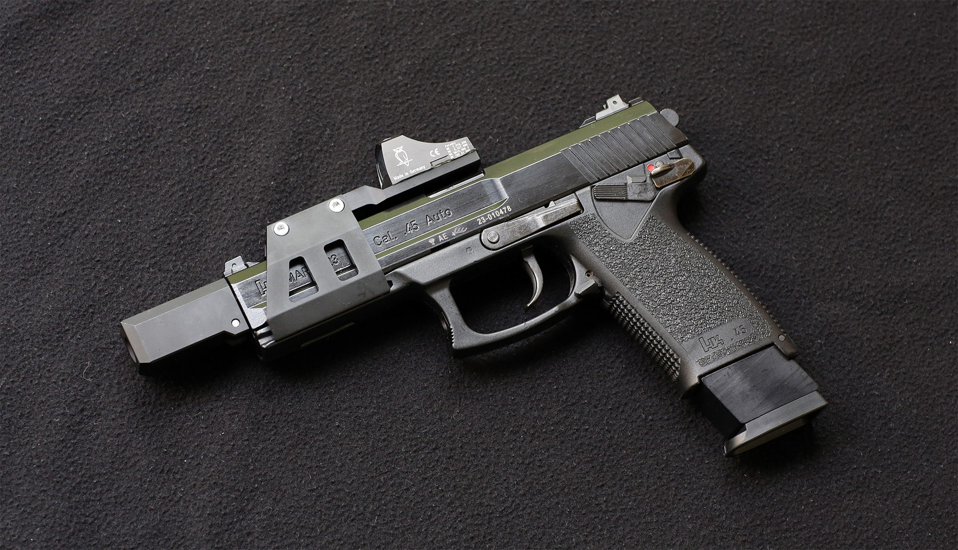 gun, pistol, Heckler andamp; Koch, black, weapons, 1080P, Mark 23, HD Wallpaper