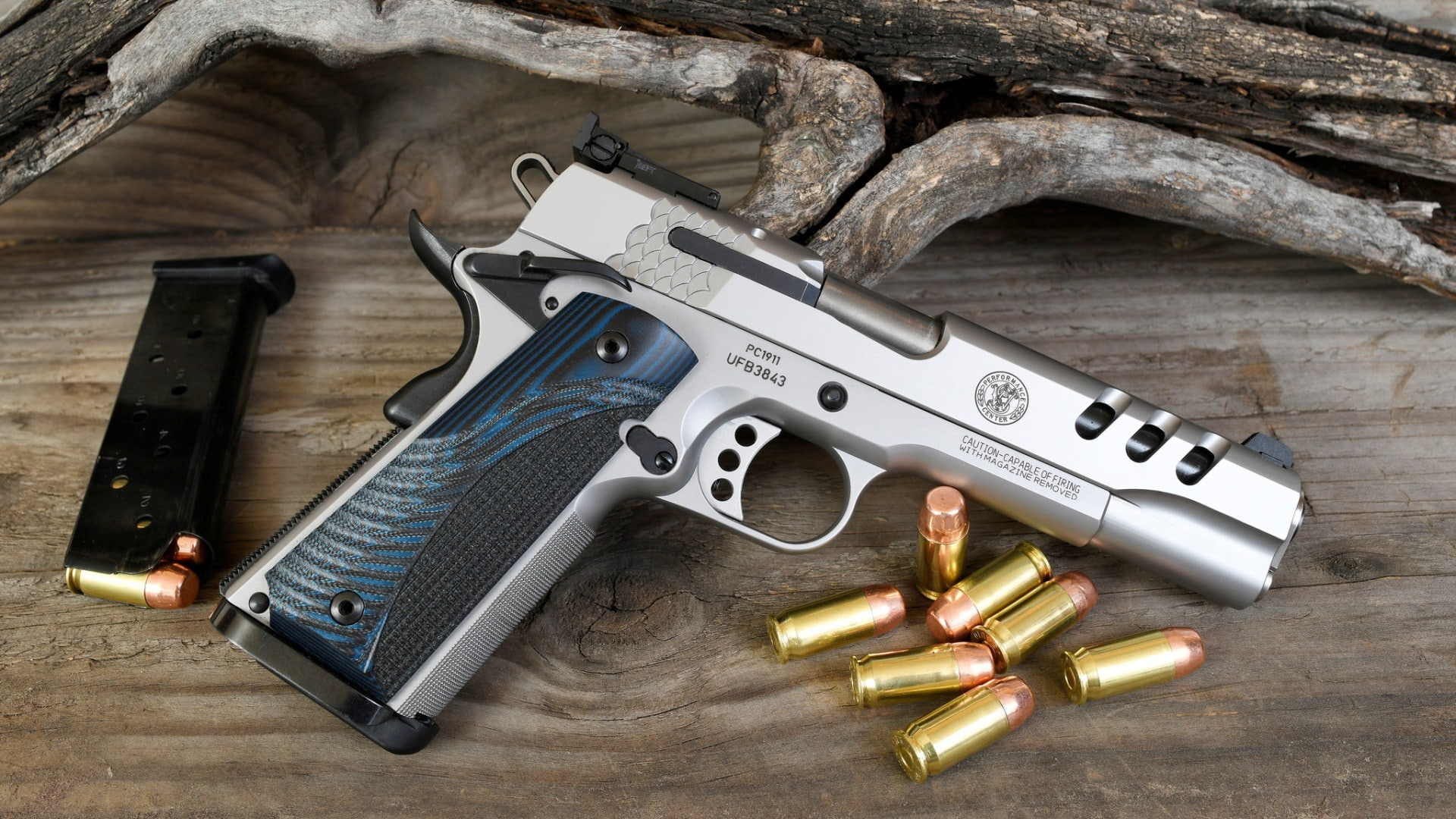 Performace Center, Performance Center, gun, weapon, 1080P, weapons, M1911, custom, M1911 pistol, HD Wallpaper