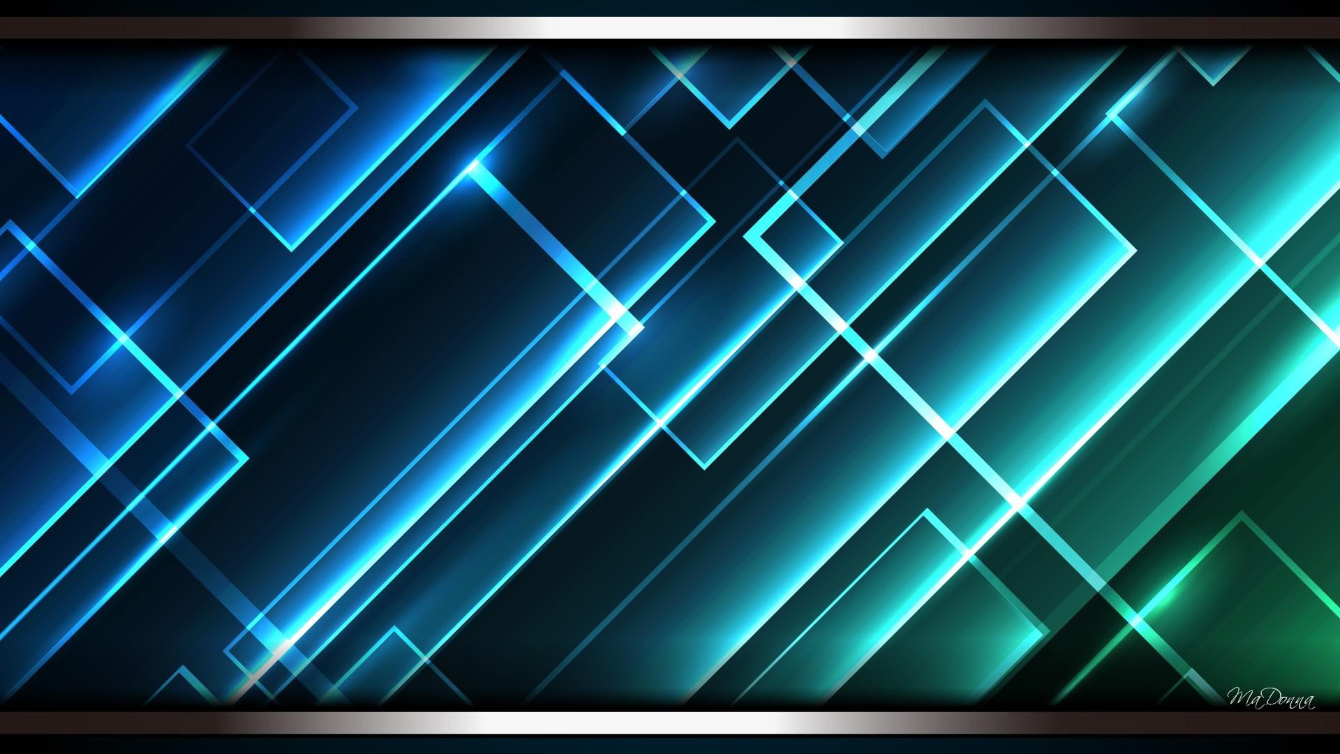 lines, light, 1080P, bright, turquoise, abstract, aqua, graphic, blue, 3d and abstract, cyan, HD Wallpaper
