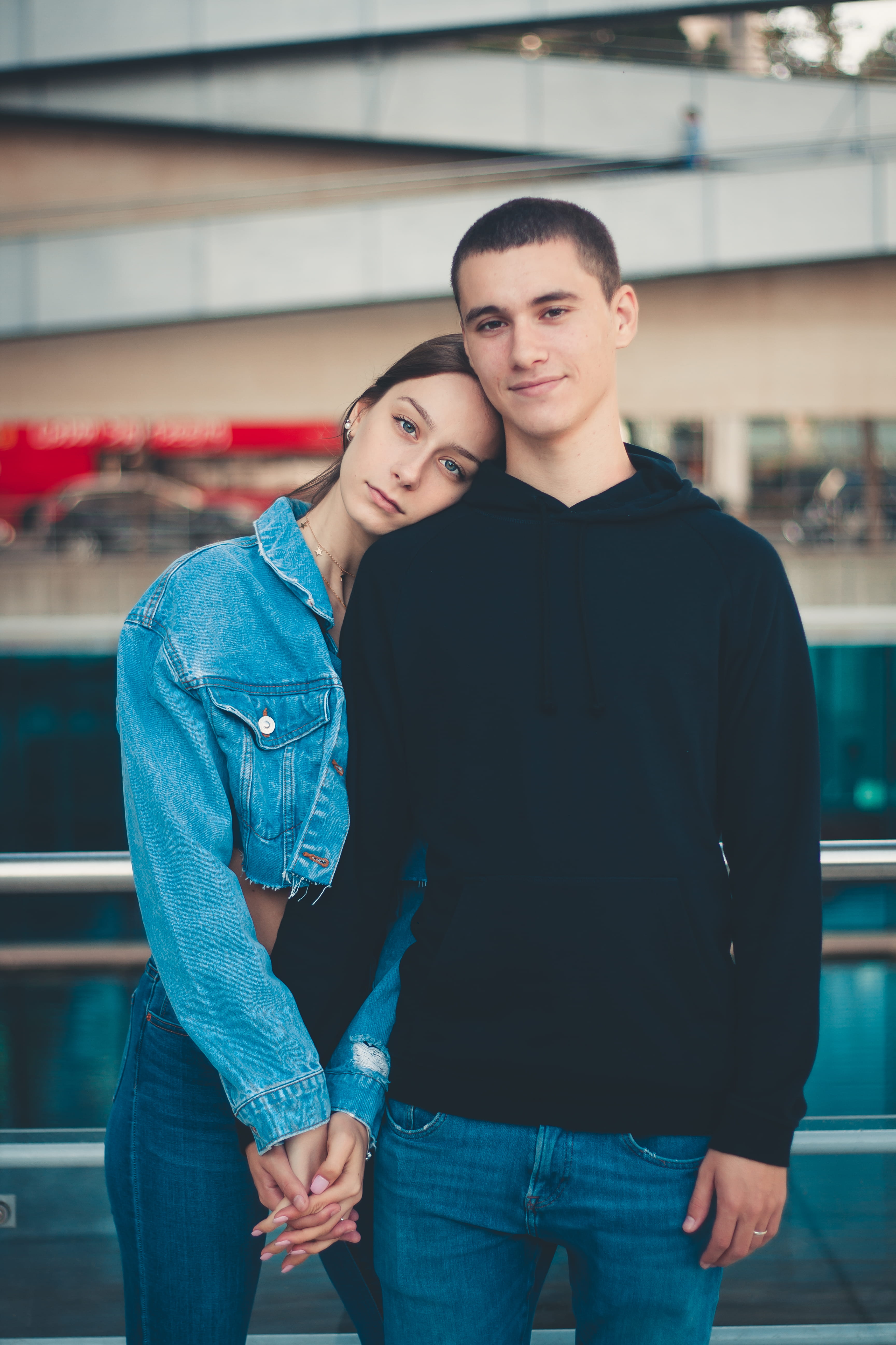 standing, leisure, pose, happiness, two people, casual, female, 5K, smiling, three quarter length, model, cute, togetherness, positive emotion, beautiful woman, Phone HD Wallpaper