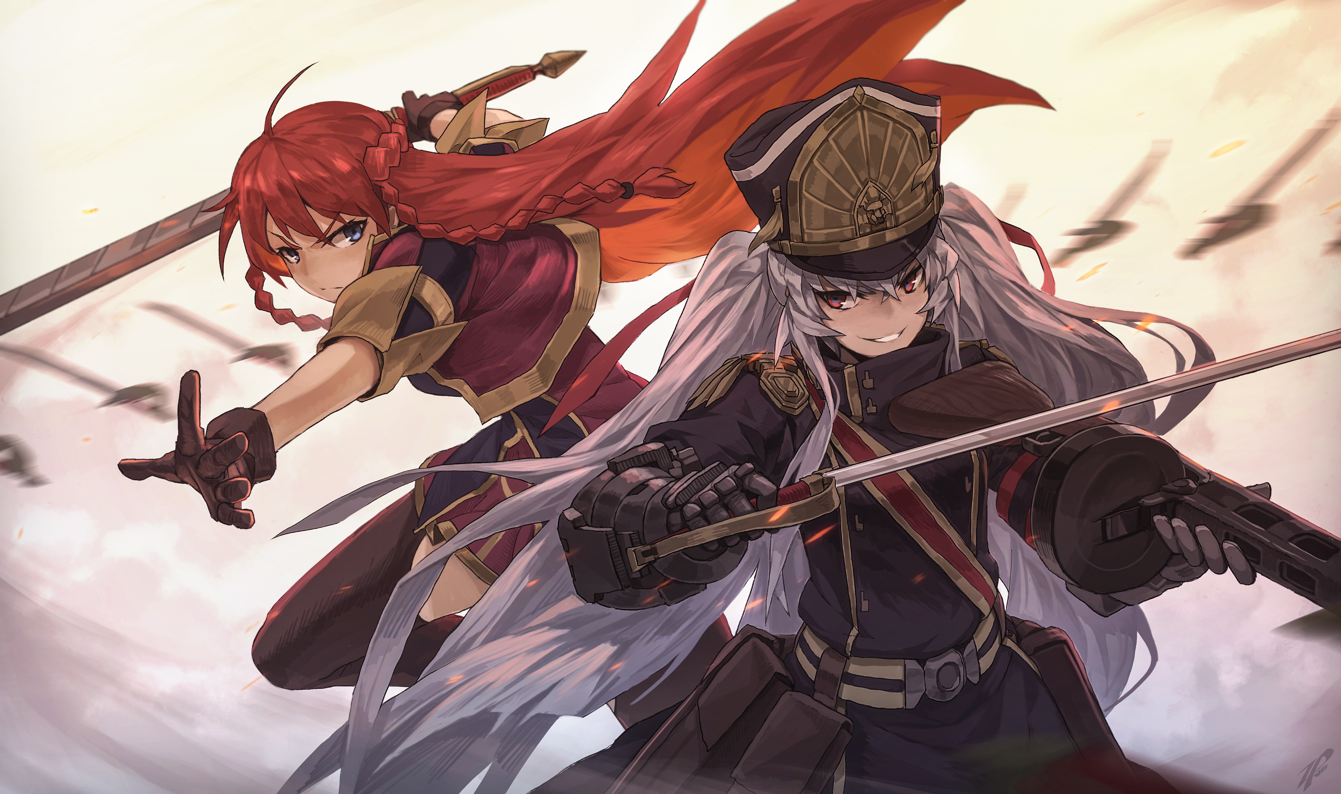anime girls, Gunpuku No Himegimi, Selesia Yupitiria, Re:CREATORS, 5K, HD Wallpaper