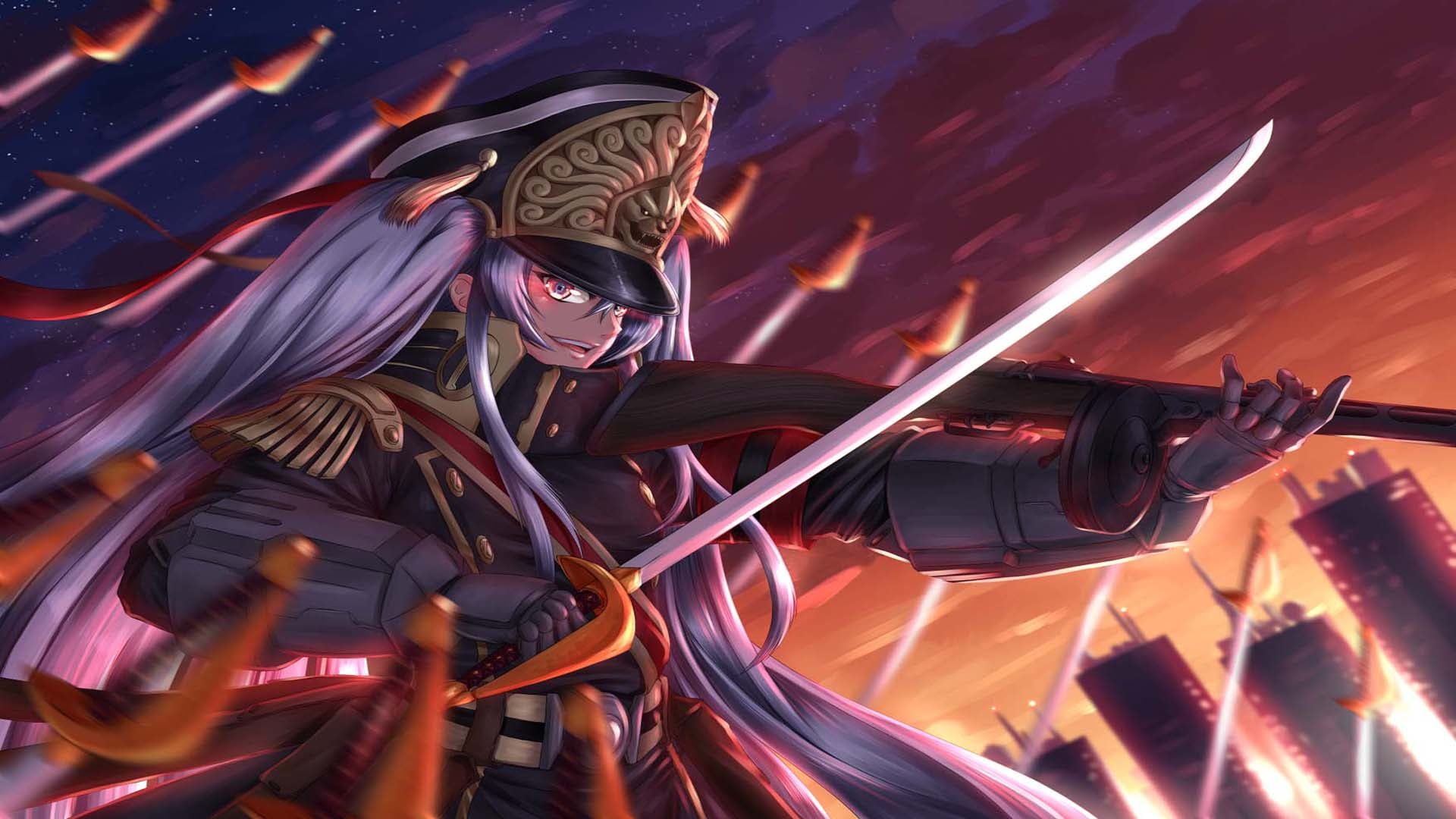 digital art, 1080P, anime, Gunpuku No Himegimi, artwork, Altair (Re: Creators), 2D, Re:CREATORS, anime girls, HD Wallpaper