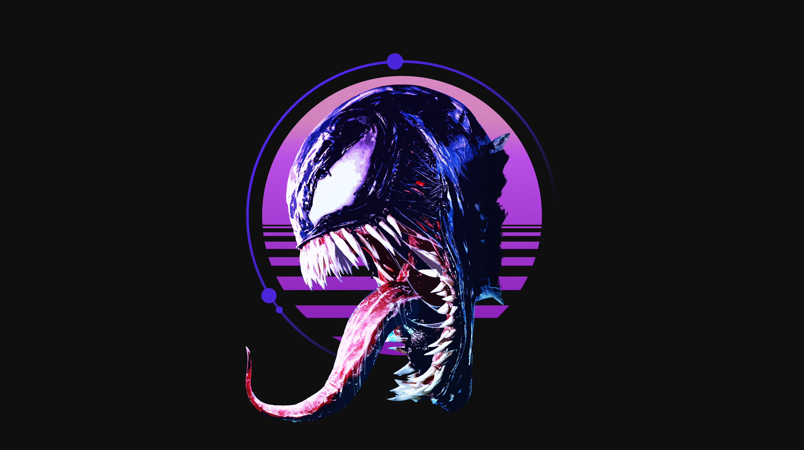 2K, venom, retro, art, HD Wallpaper