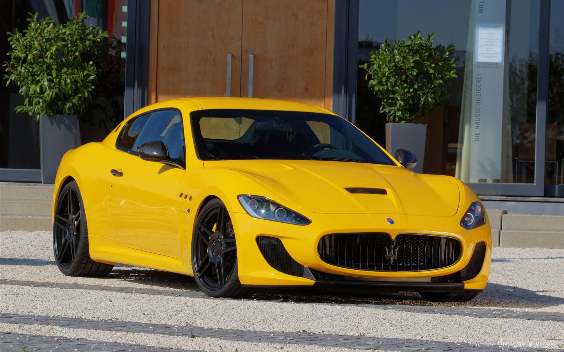 novitec, coupe, maserati, granturismo, stradale, cars, 1080P, yellow, HD Wallpaper