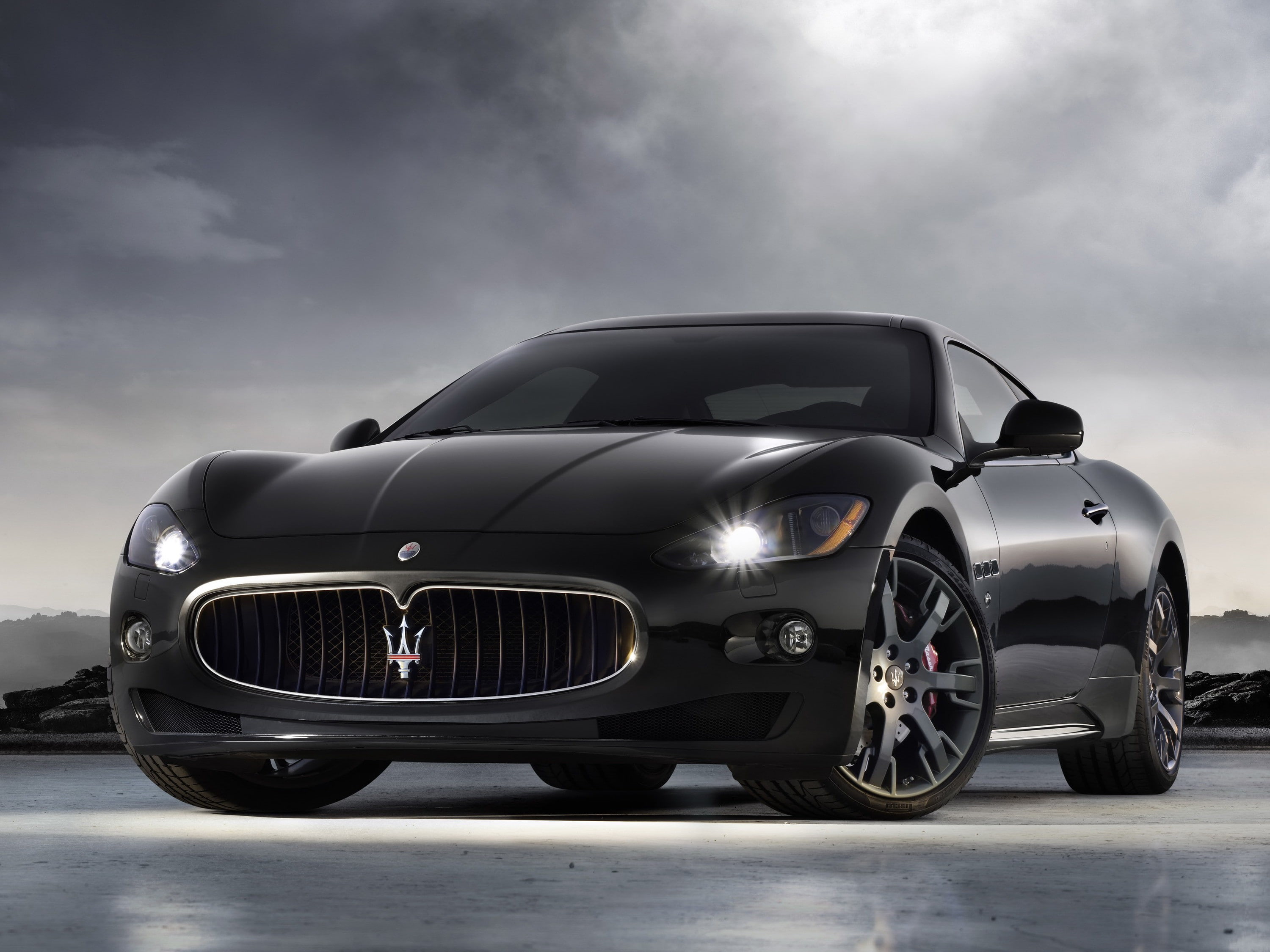 Maserati, car, black cars, 2K, vehicle, HD Wallpaper