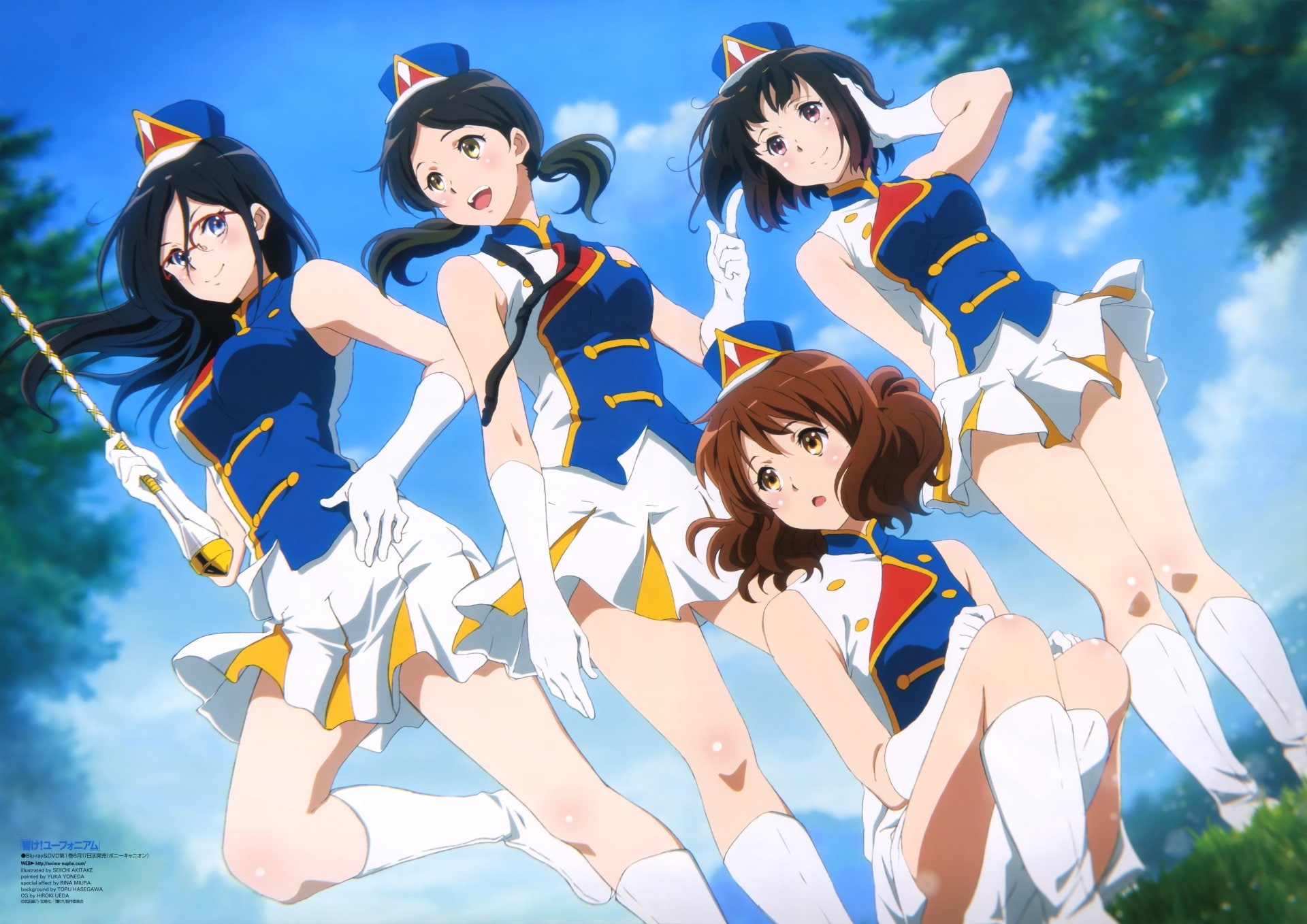 Haruka Ogasawara, Kumiko Oumae, Anime, Asuka Tanaka, Kaori Nakaseko, Sound! Euphonium, 1080P, HD Wallpaper