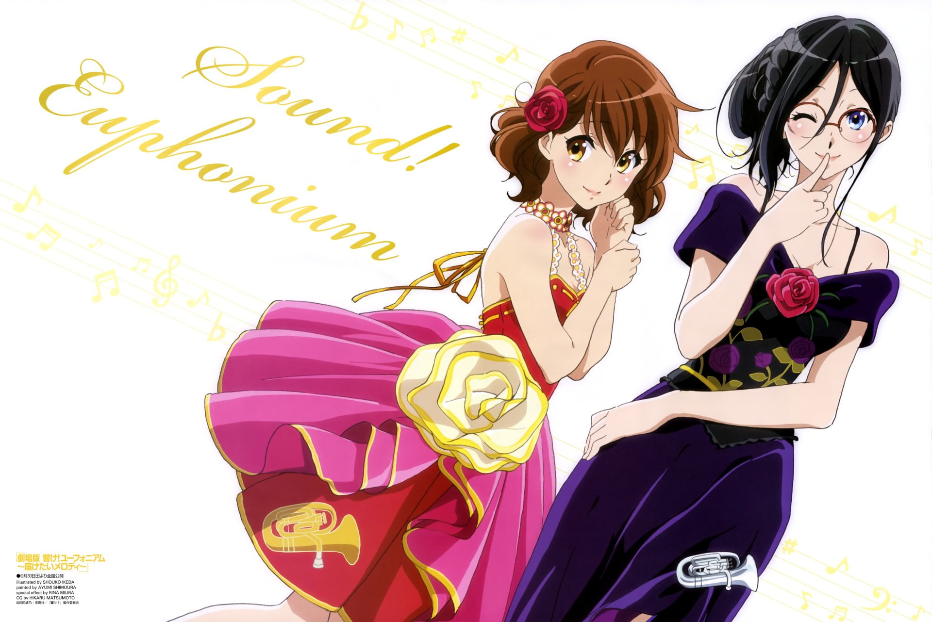 Sound! Euphonium, Asuka Tanaka, Kumiko Oumae, Anime, 1080P, HD Wallpaper