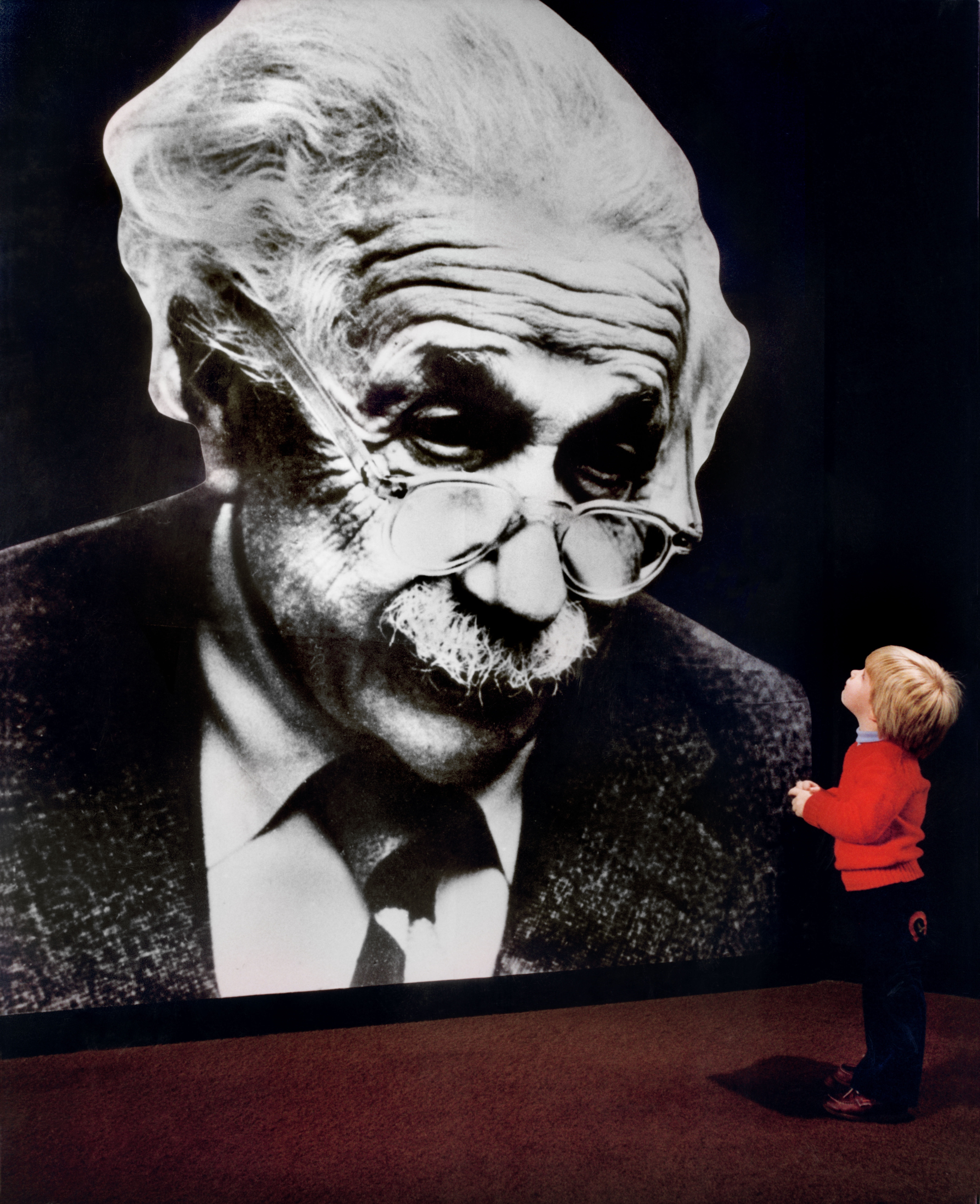 albert einstein, males, portrait, human body part, creativity, costume, albert, boy, horror, art and craft, child, looking up, enstein, celebration, 8K, Phone HD Wallpaper