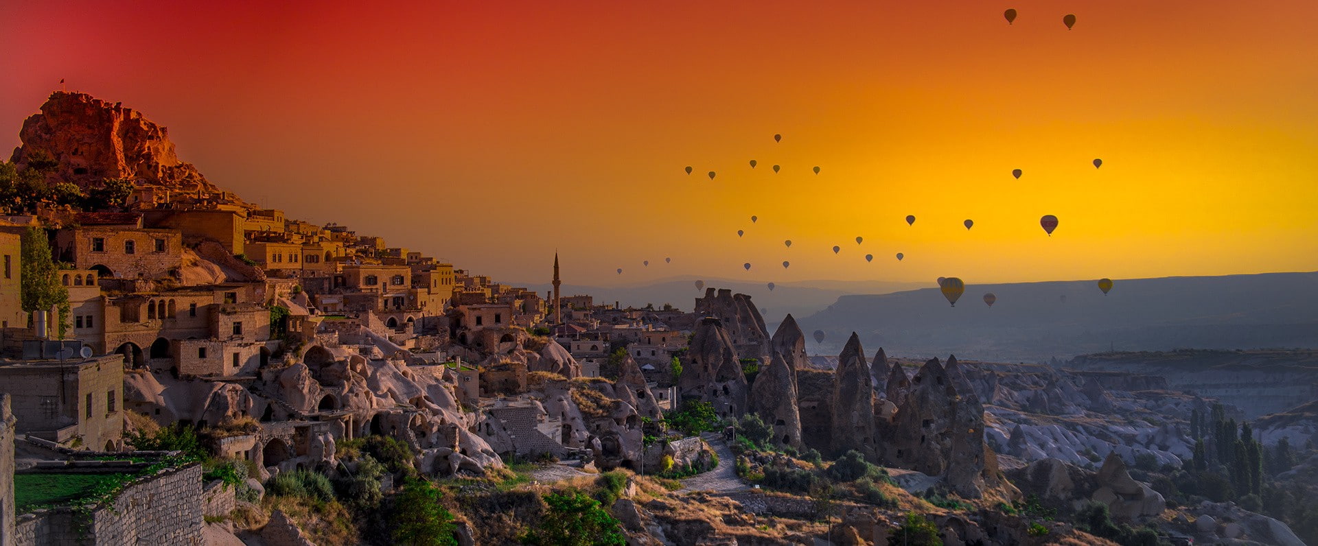 city, landscape, 1080P, photography, hot air balloons, HD Wallpaper