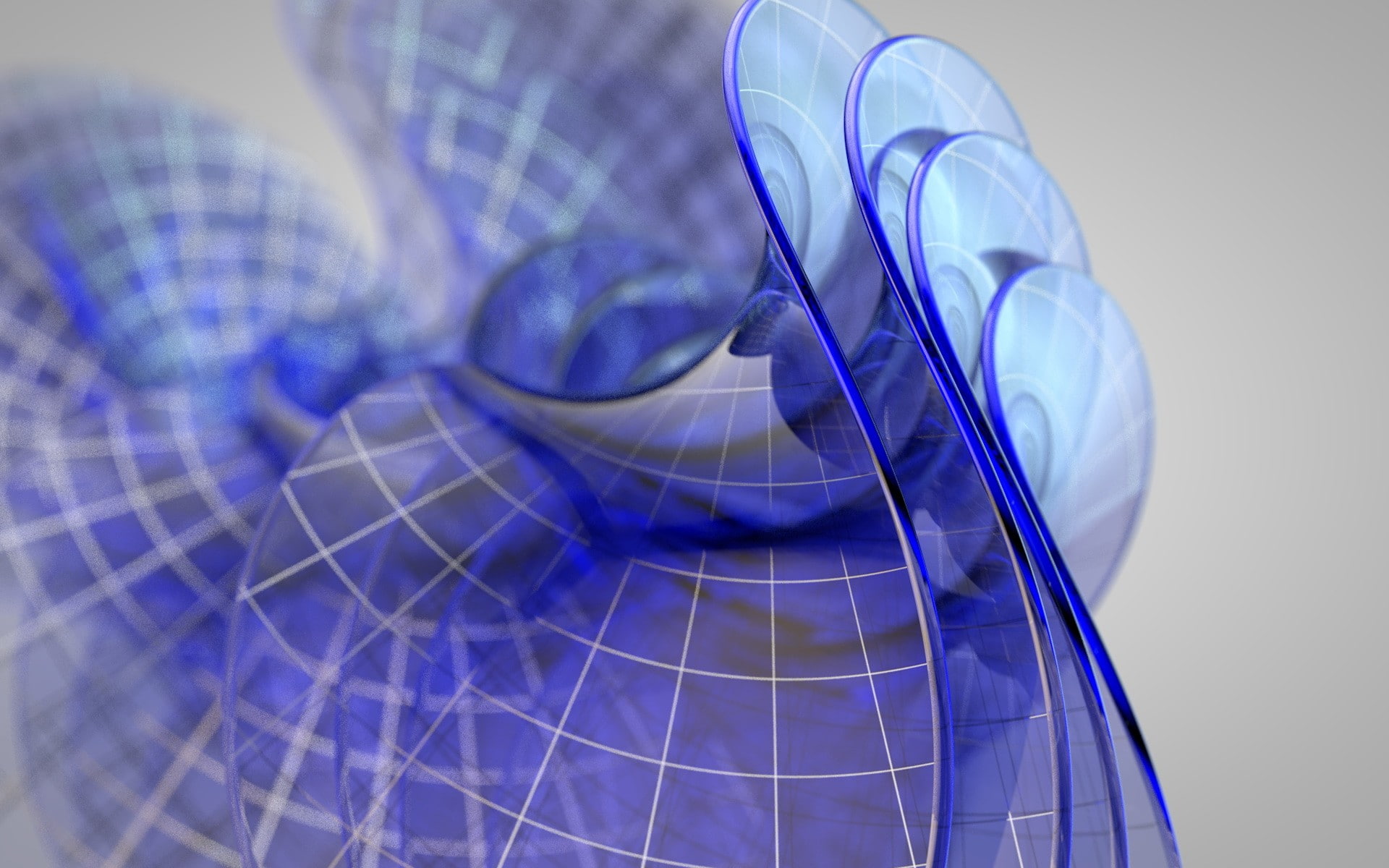 digital art, map, 3D, nets, 1080P, CGI, abstract, blue, HD Wallpaper