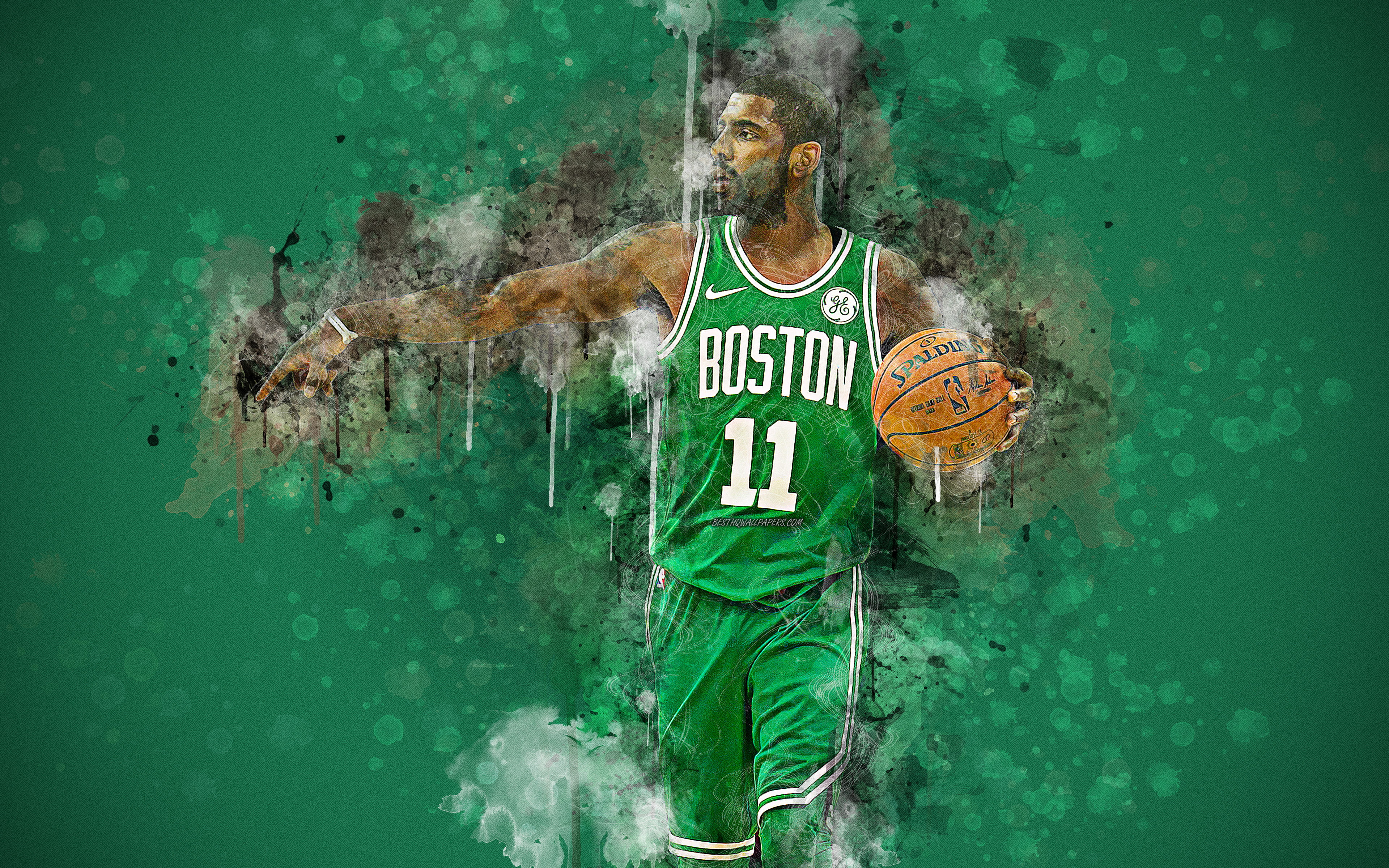 4K, Boston Celtics, Kyrie Irving, Basketball, NBA, HD Wallpaper