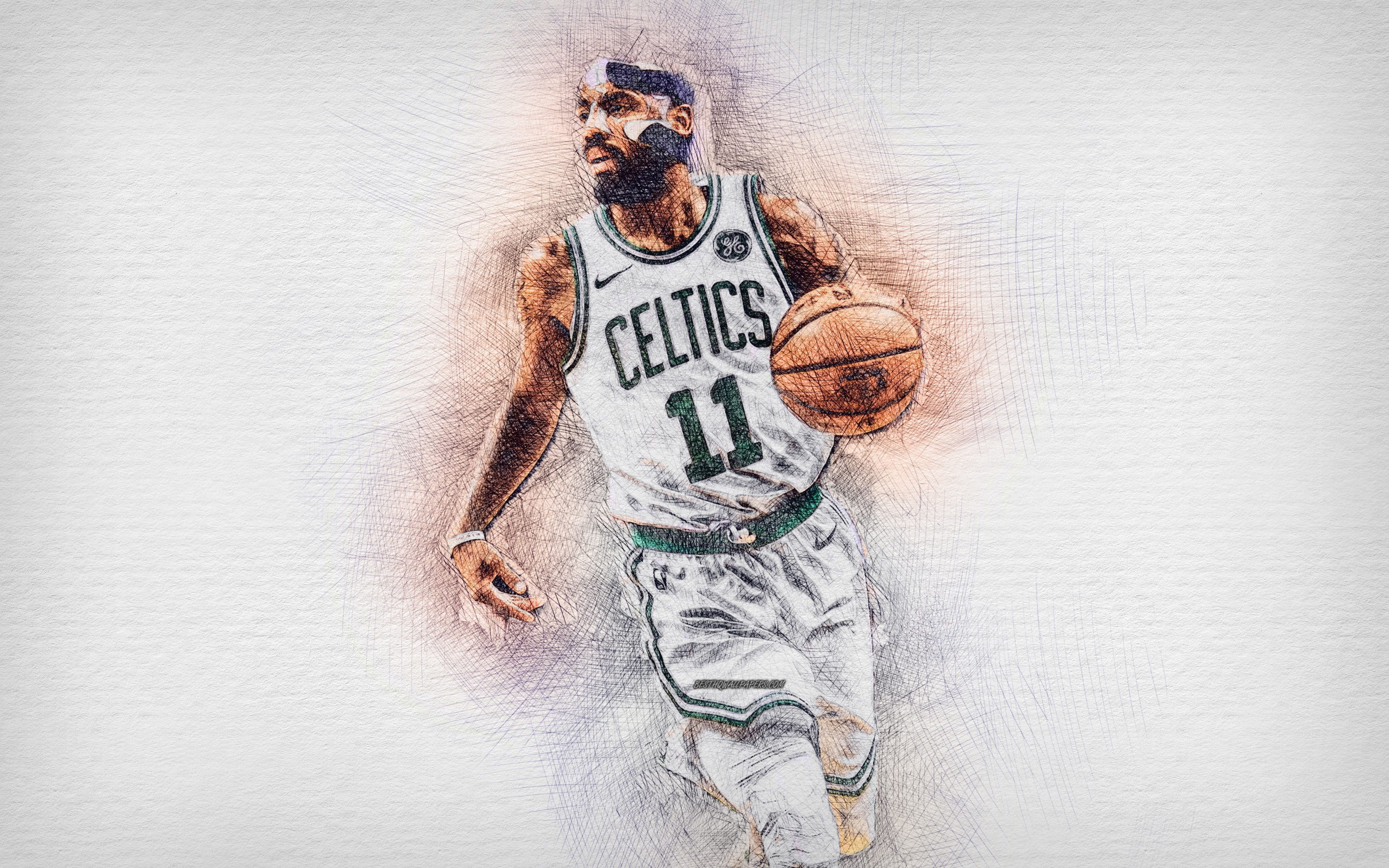 Kyrie Irving, 4K, Basketball, NBA, Boston Celtics, HD Wallpaper