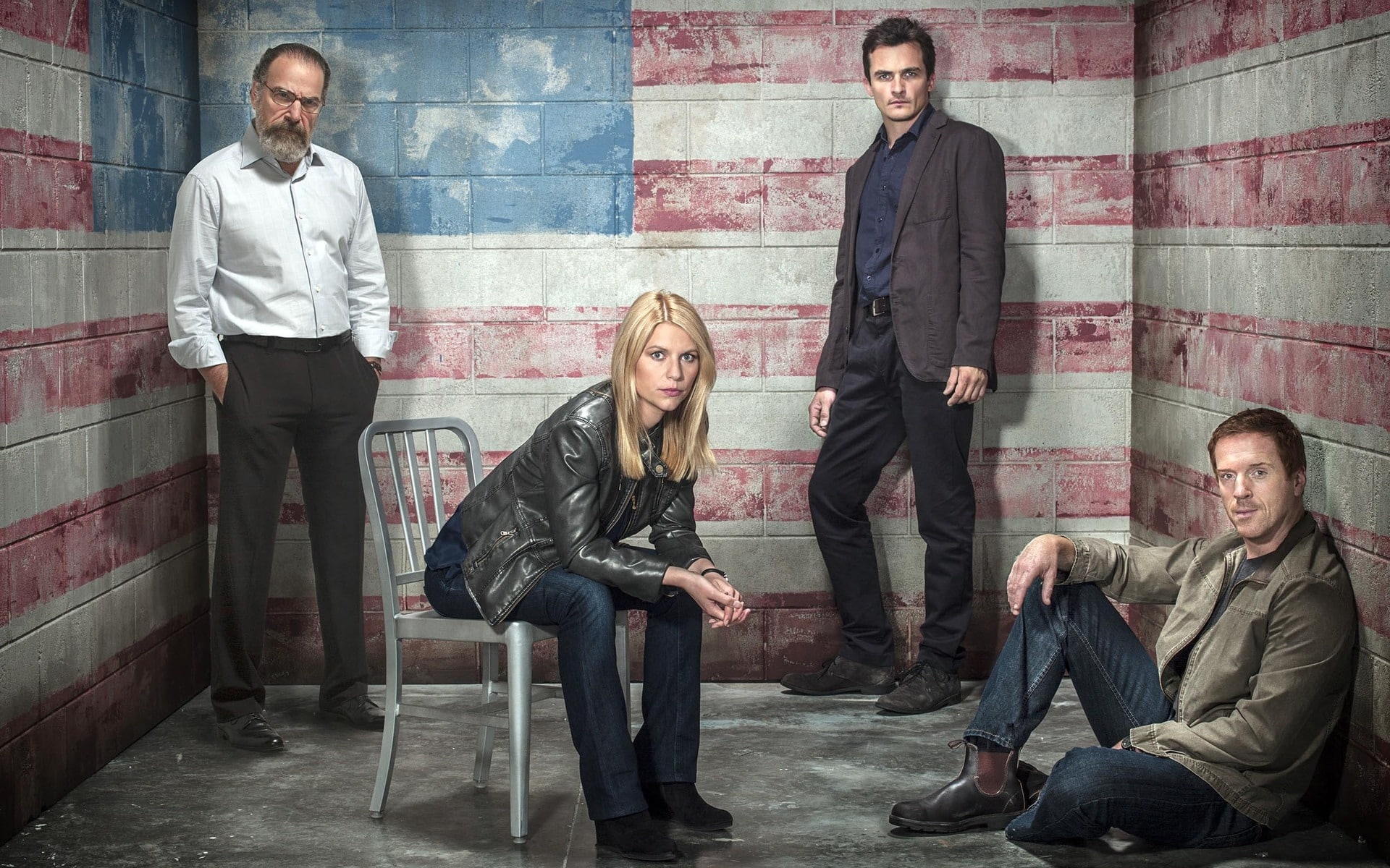cast, homeland, american, actors, 1080P, flags, HD Wallpaper
