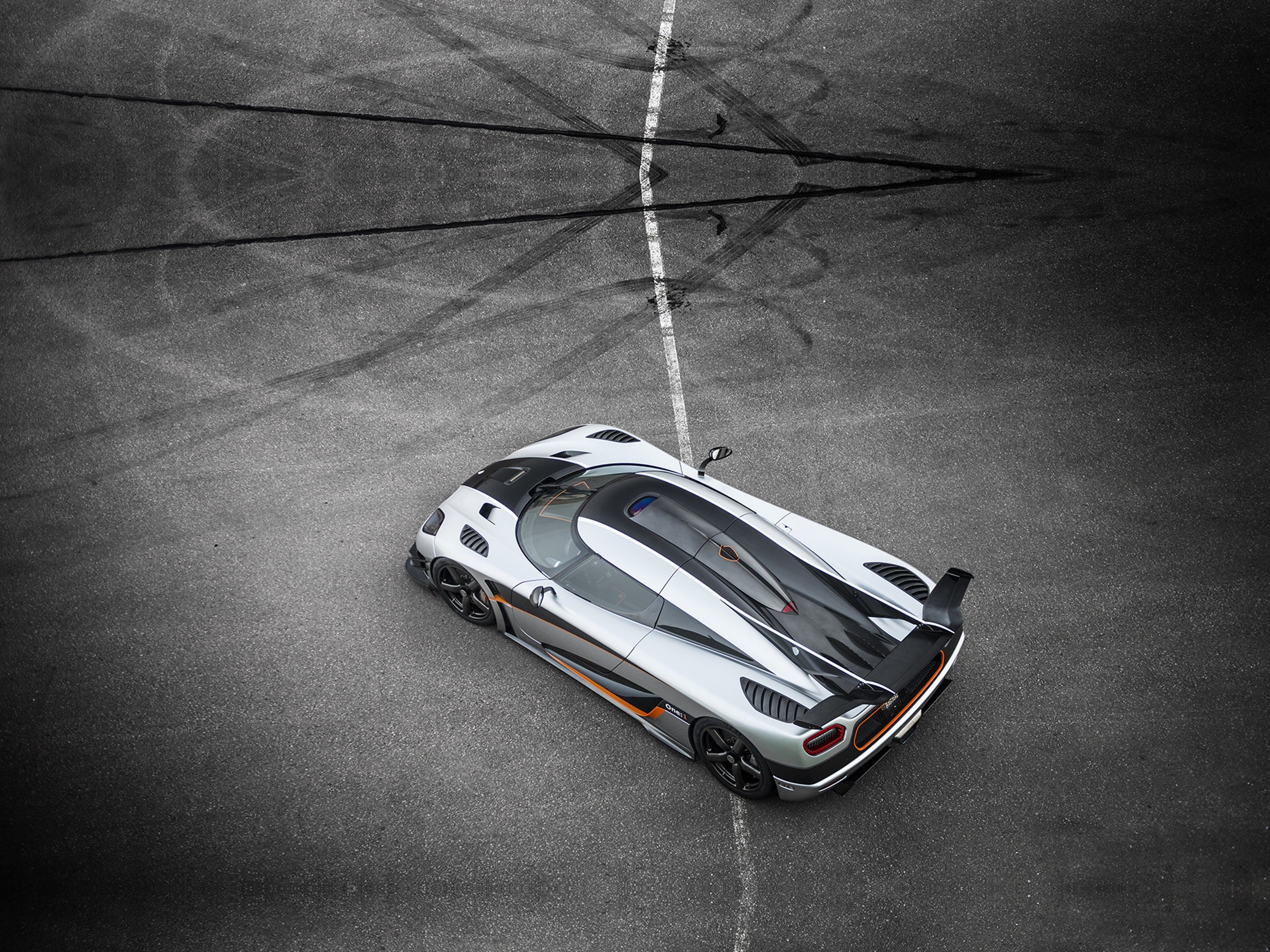single object, land vehicle, speed, mode of transportation, city, no people, textured, motion, outdoors, street, sign, supercars, 4K, motor vehicle, silver colored, HD Wallpaper