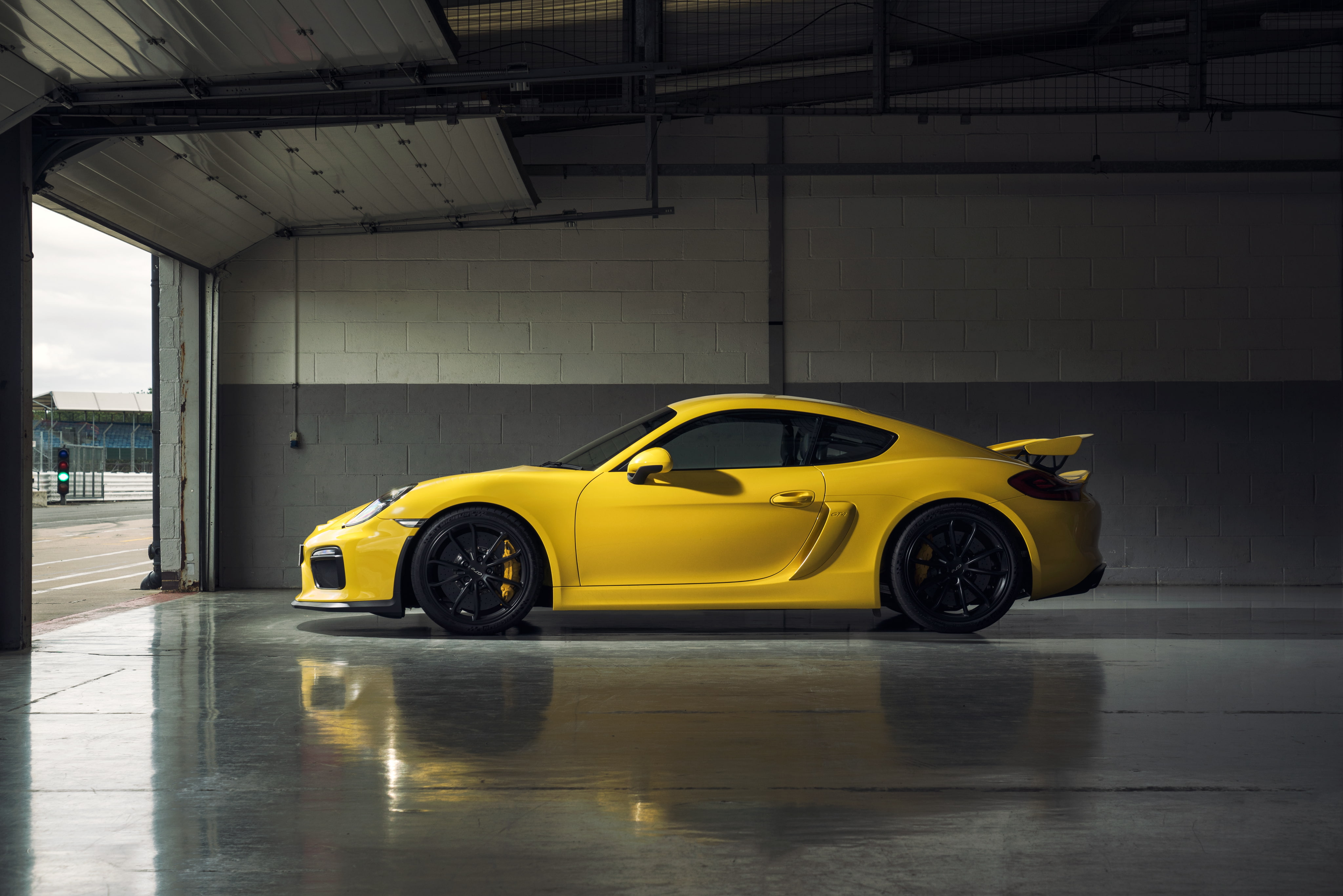GT4, 4K, Porsche, yellow, Cayman, Caiman, HD Wallpaper