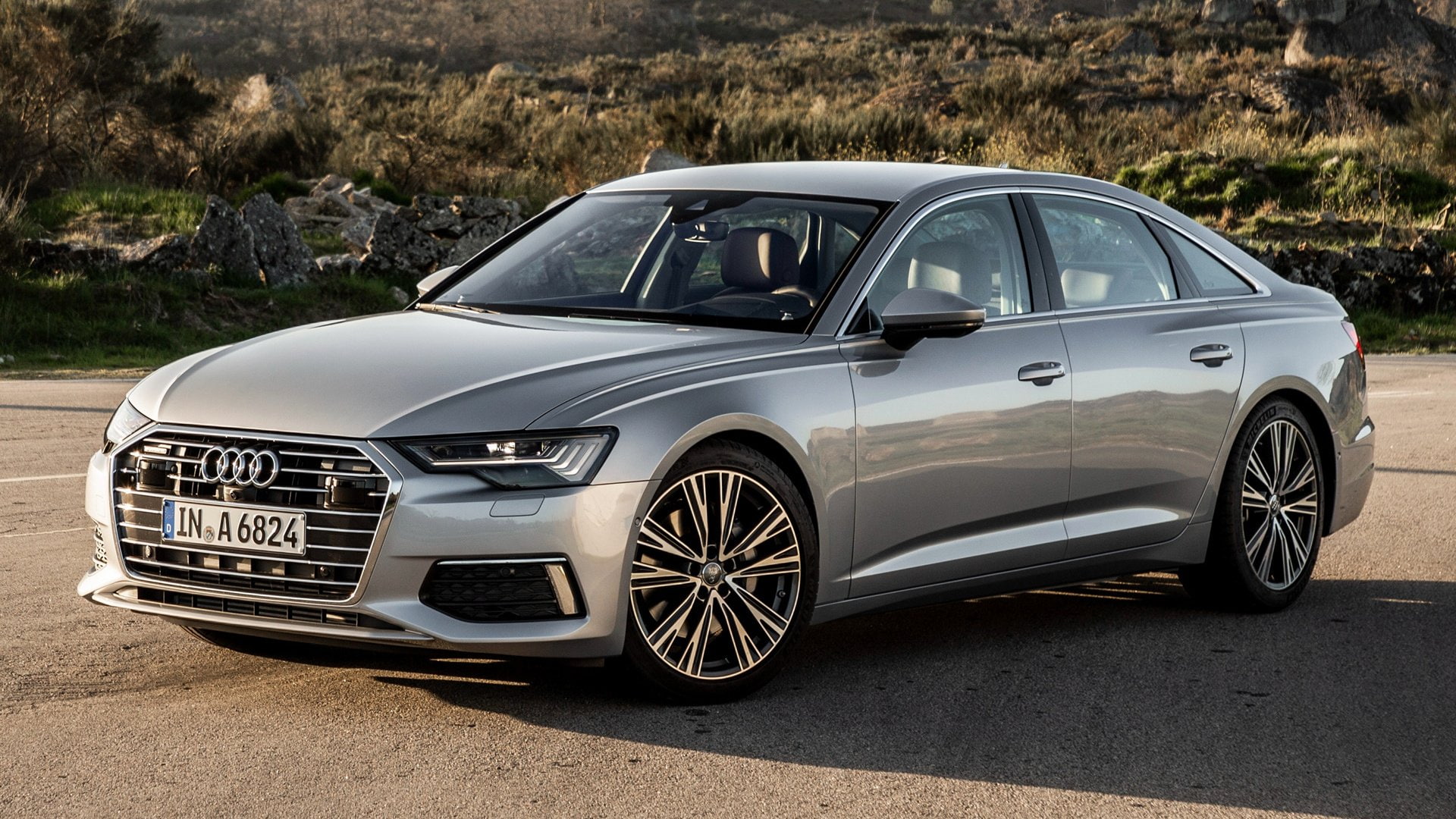 Silver Car, Luxury Car, Sedan, 1080P, Car, Audi A6, Audi, HD Wallpaper