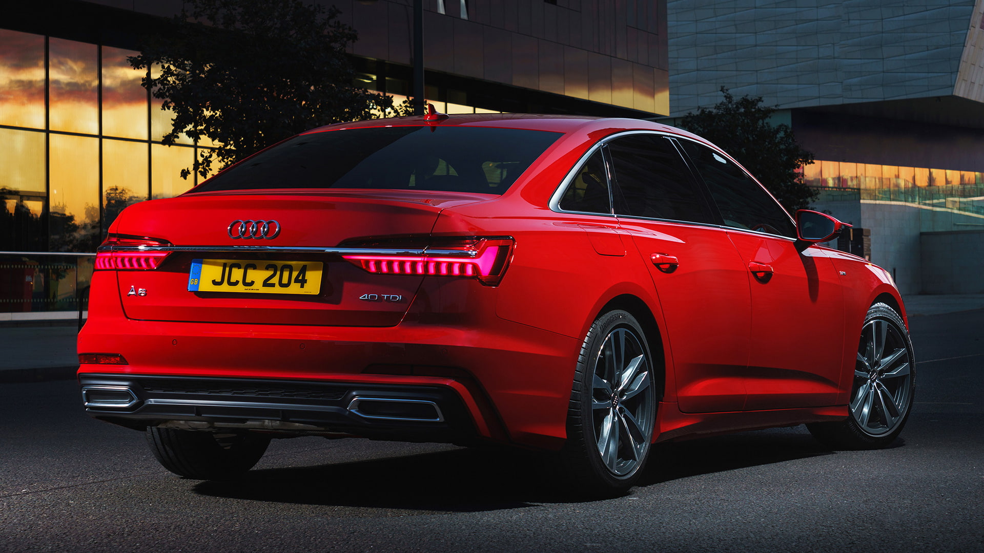 1080P, Sedan, Luxury Car, Audi A6 S Line, Audi, Red Car, Car, HD Wallpaper