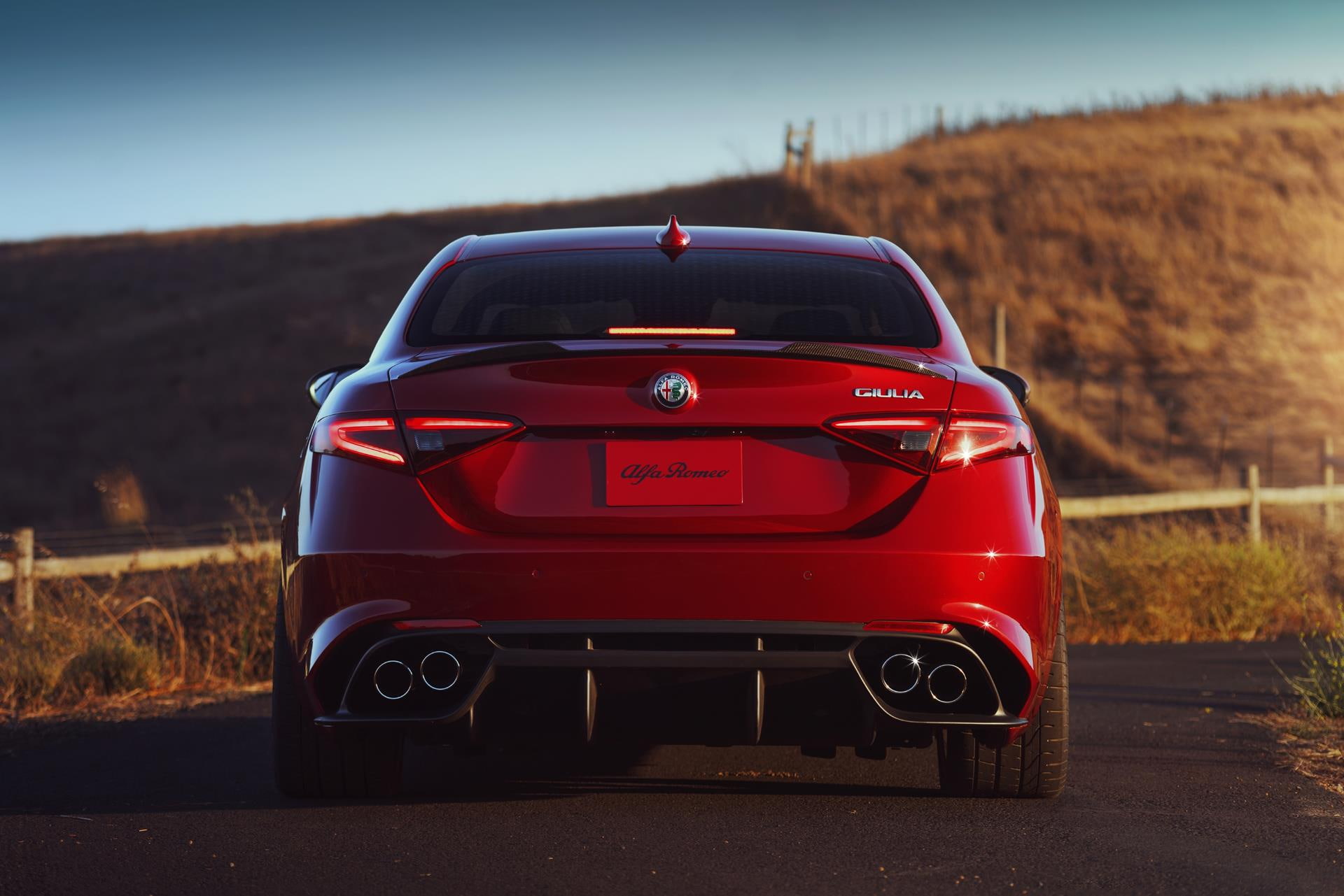 quadrifoglio, no people, environment, alfa, transportation, mode of transportation, car, sunlight, motor vehicle, day, giulia, outdoors, 1080P, road trip, HD Wallpaper