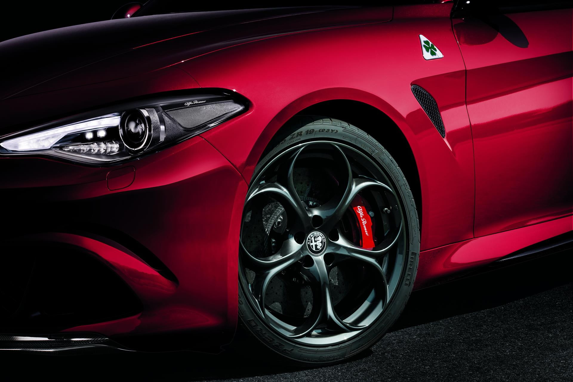 car, luxury, motor vehicle, wheel, tire, chrome, wealth, modern, transportation, indoors, close-up, black color, reflection, no people, quadrifoglio, land vehicle, HD Wallpaper