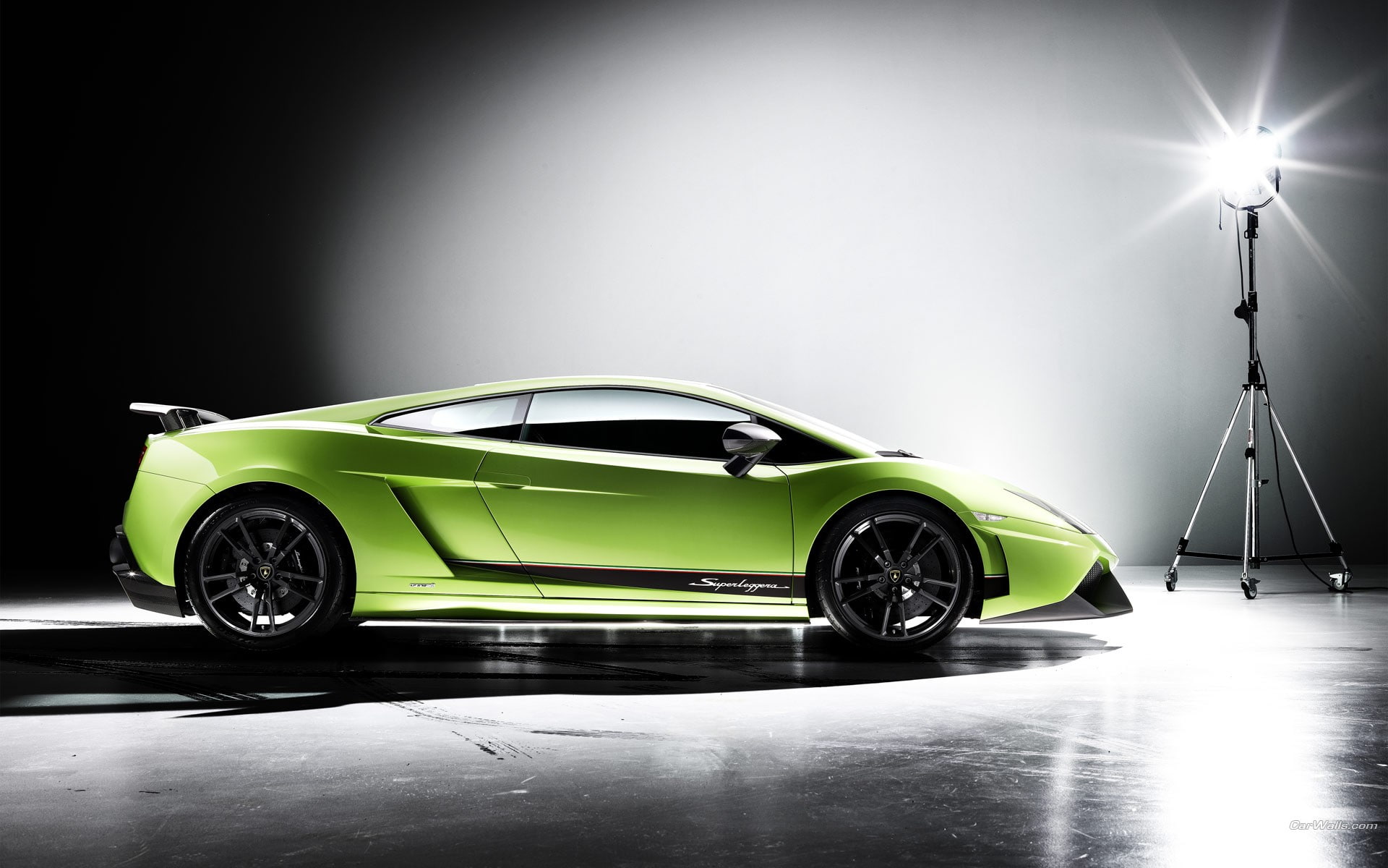 Lamborghini, green cars, car, Italian Supercars, 1080P, Lamborghini Gallardo Superleggera LP570, HD Wallpaper