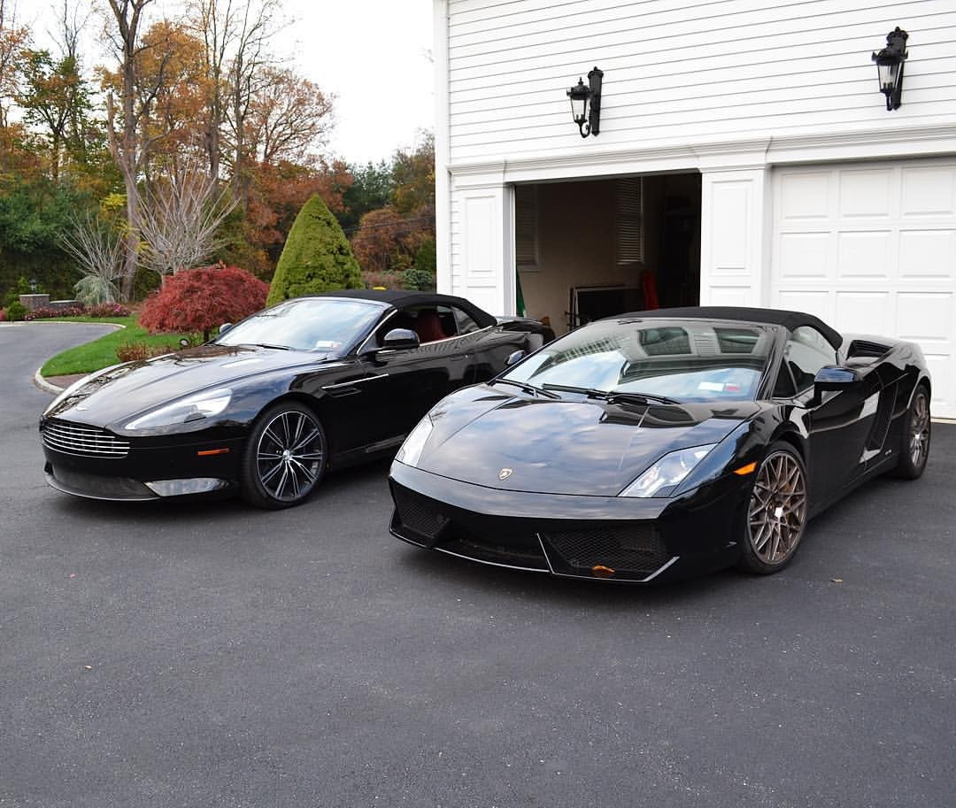 Bushes, mode of transportation, plant, land vehicle, motor vehicle, car, luxury, outdoors, 480P, English cars, no people, garage, architecture, black color, HD Wallpaper