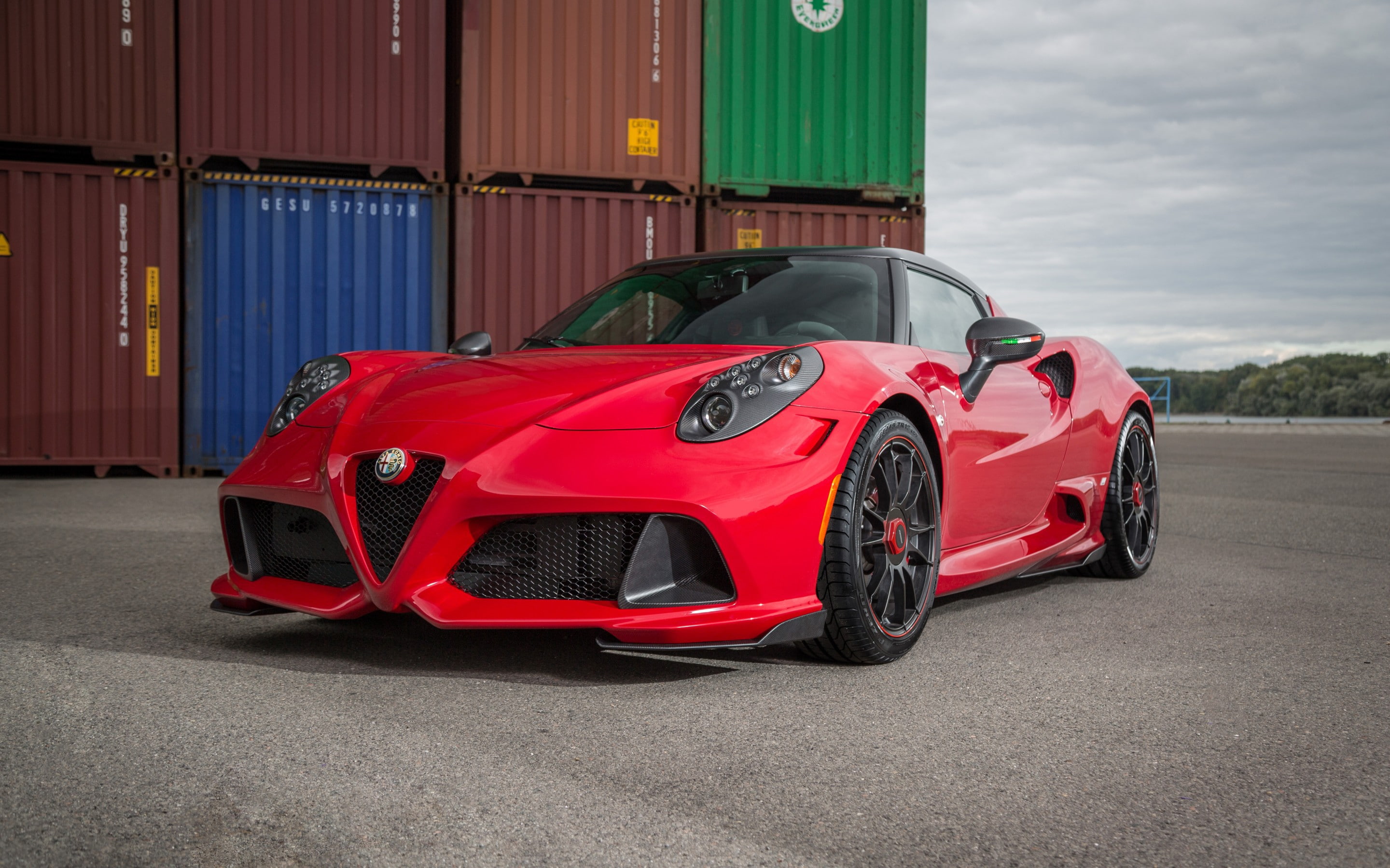 Alfa, zender, car, 2015, Zender Alfa Romeo 4C, 2K, Romeo, c, sports, red, HD Wallpaper