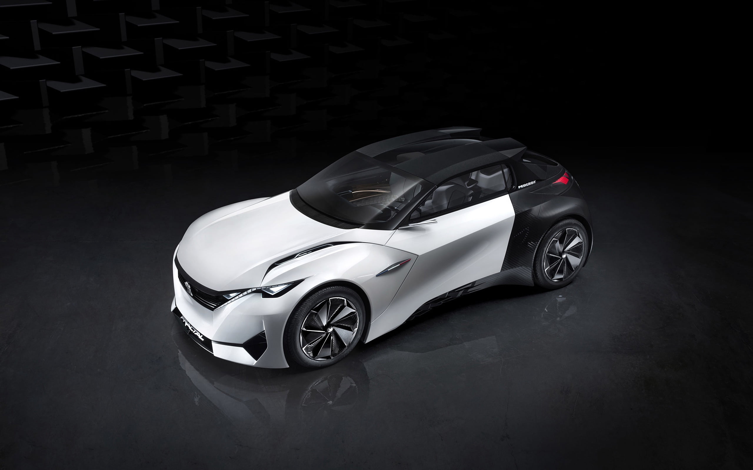 electricity, toy, peugeot, modern, engine, technology, electric Car, elegance, transportation, white, design, motor Vehicle, studio shot, black background, HD Wallpaper