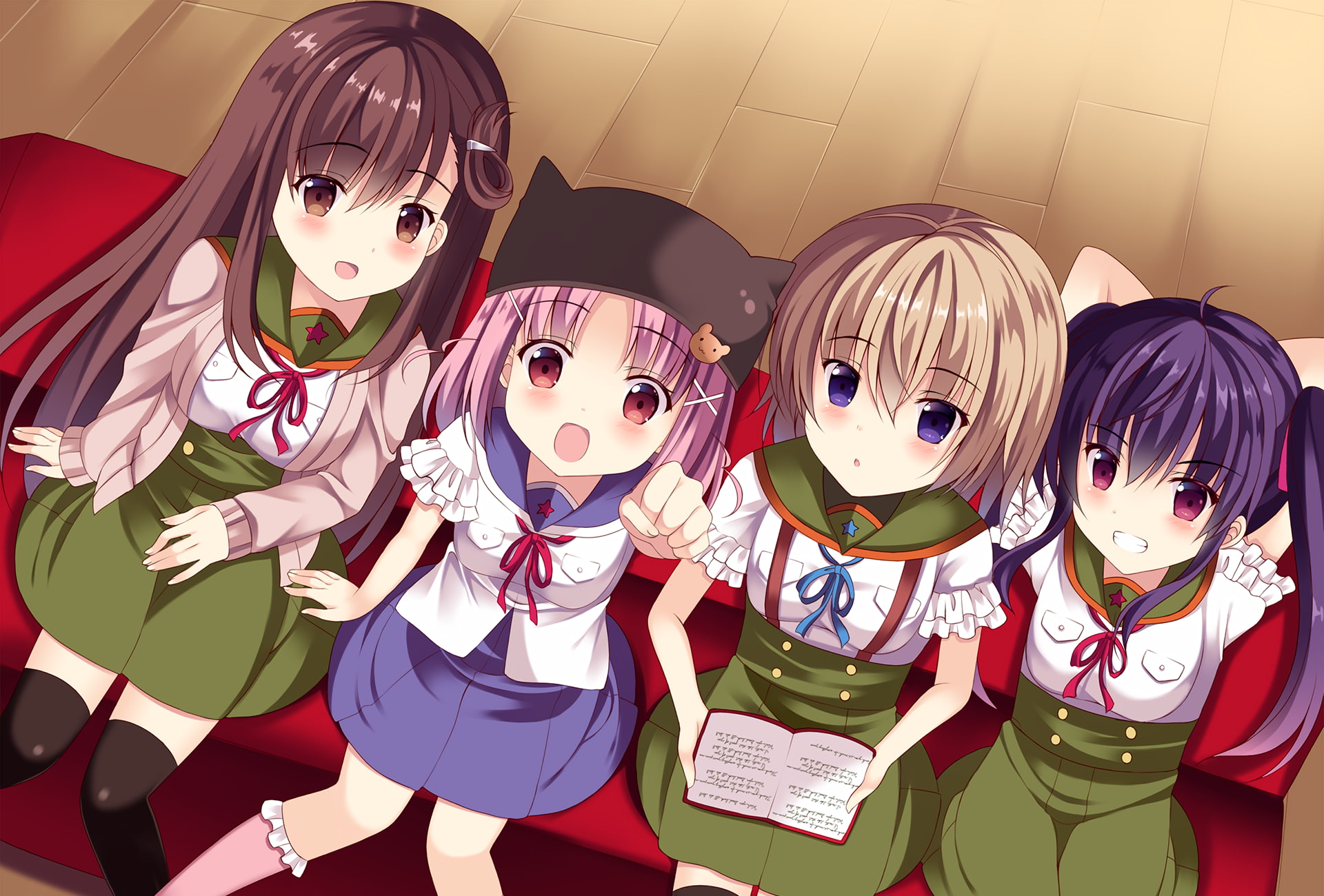 men, innocence, representation, people, costume, indoors, childhood, standing, three quarter length, front view, celebration, Gakkou Gurashi!, women, mask, HD Wallpaper