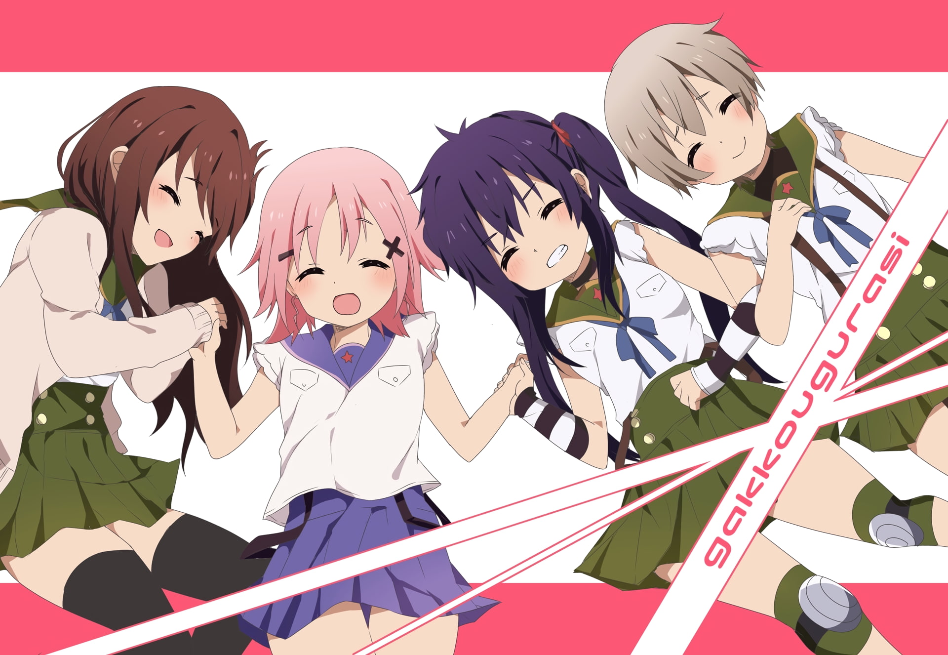 male likeness, Gakkou Gurashi!, indoors, leisure activity, art and craft, human representation, innocence, people, creativity, two people, emotion, lifestyles, HD Wallpaper