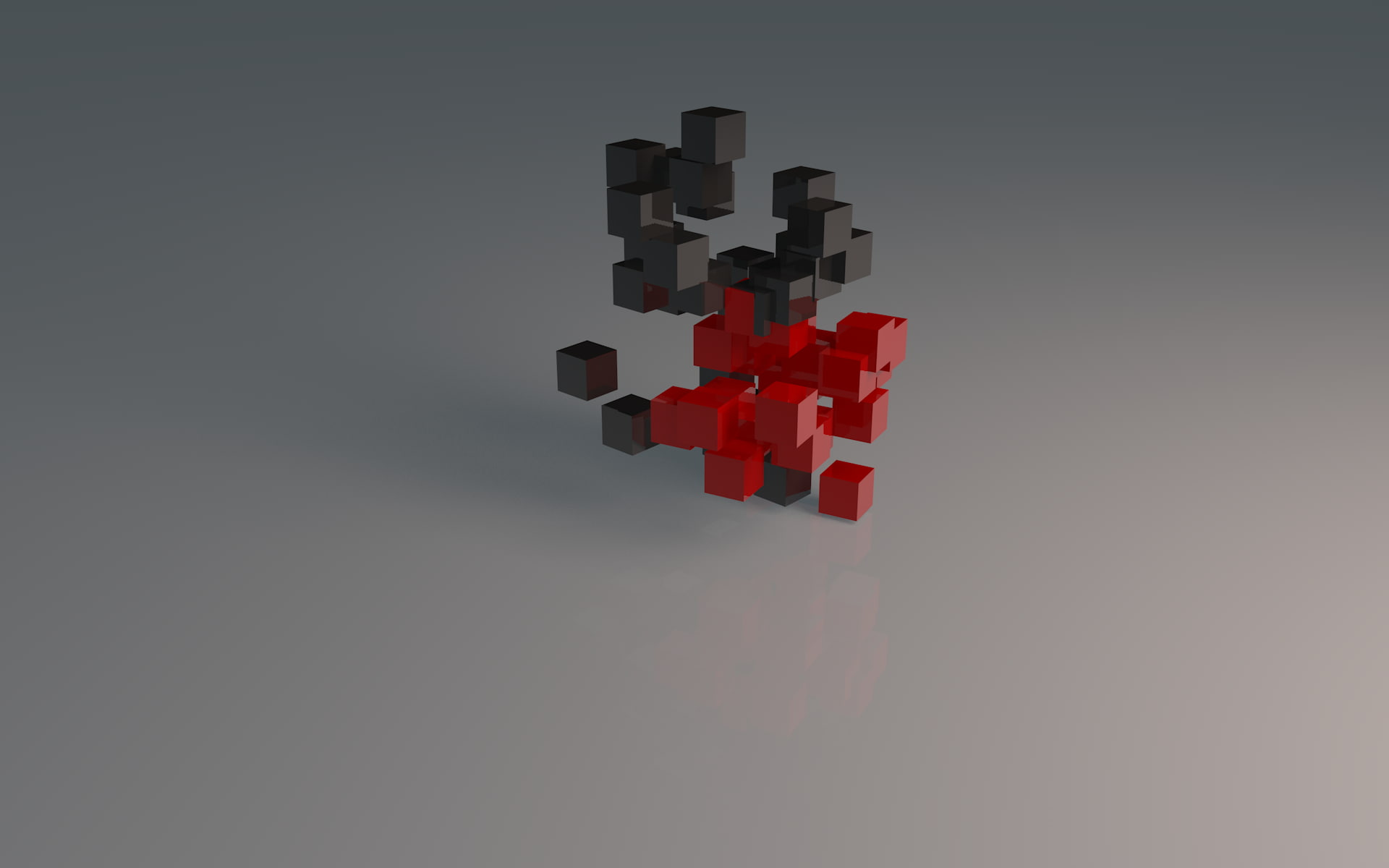 reflection, close-up, table, still life, 1080P, no people, red, technology, indoors, large group of objects, copy space, gray, leisure games, puzzle, connection, HD Wallpaper