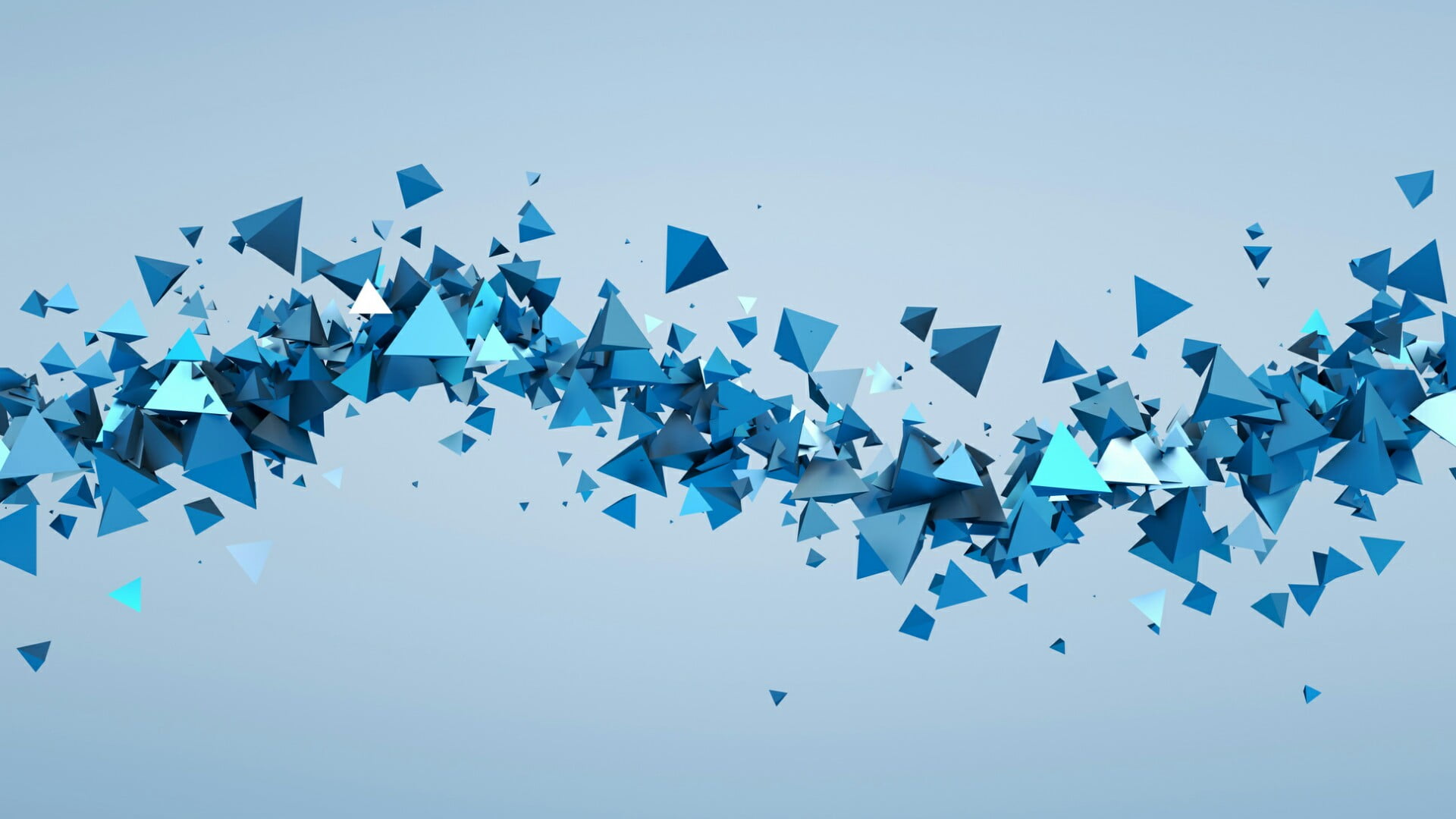 sky, geometry, line, arrangement, no people, large group of objects, abstraction, particle, azure, graphics, 3d, blue background, connection, copy space, HD Wallpaper