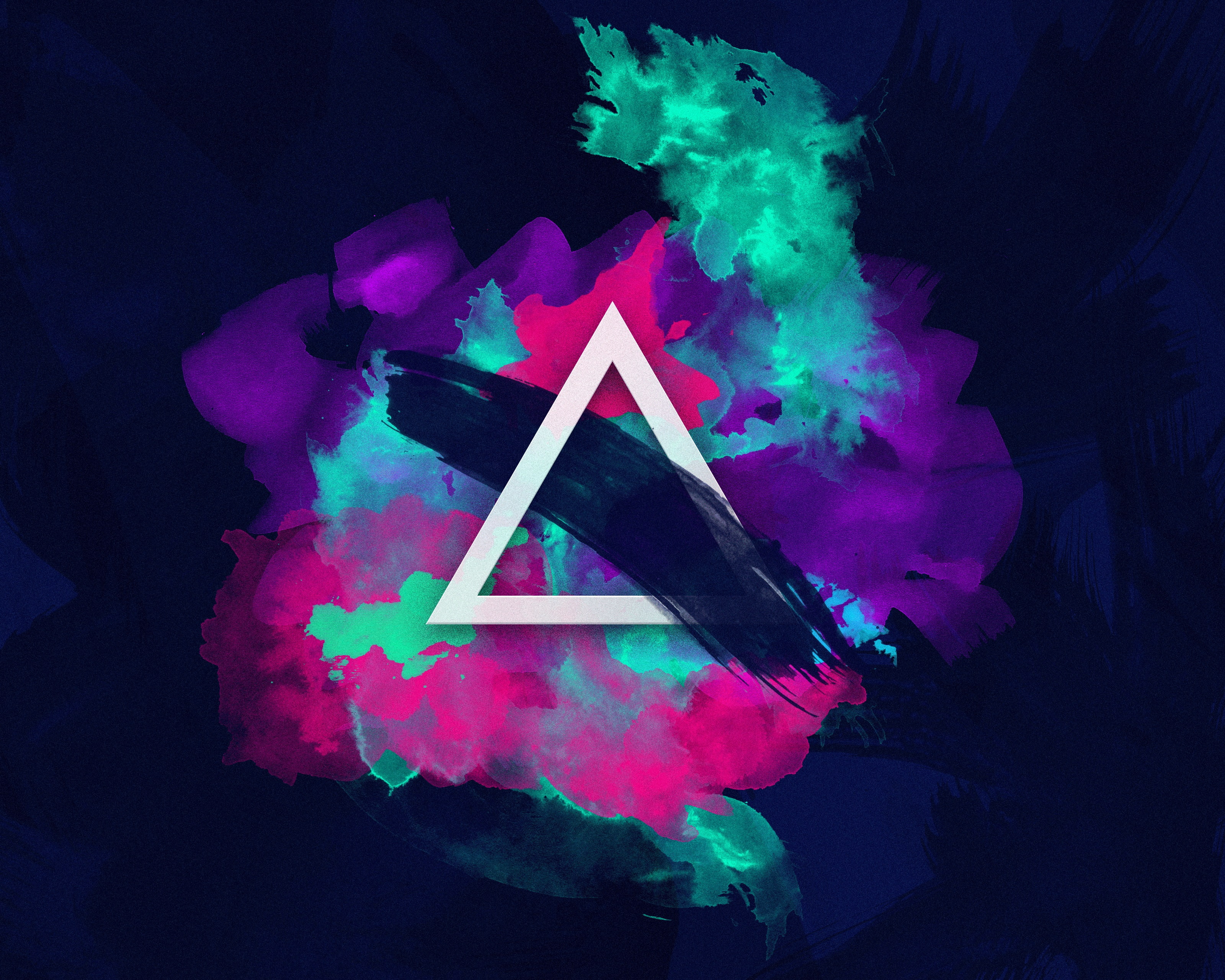 triangle, vector, 2K, graphic design, abstract, digital art, HD Wallpaper