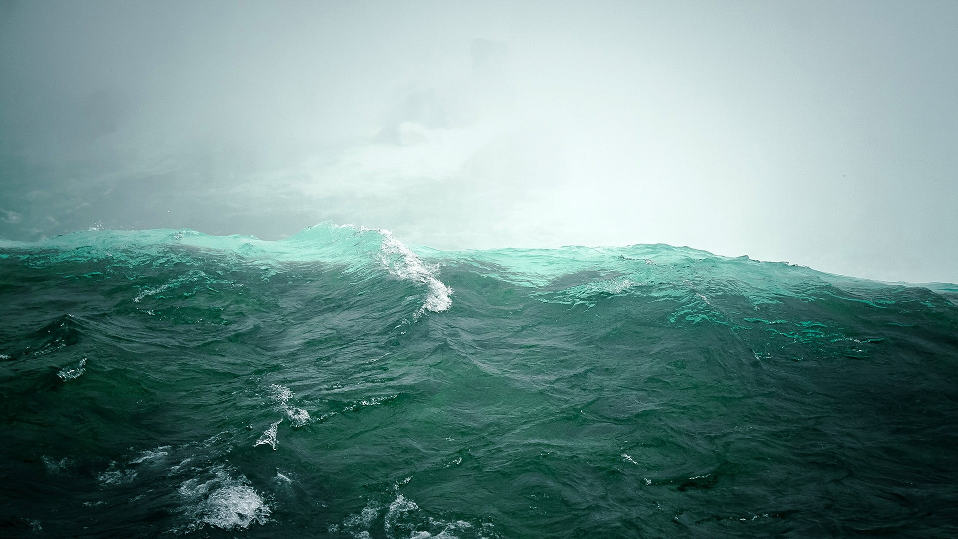 summer, waves, backgrounds, day, cold - Temperature, mountain, seascape, motion, travel, sea, wave, scenics, no People, blue, water, sky, fog, storm, cloud - Sky, HD Wallpaper