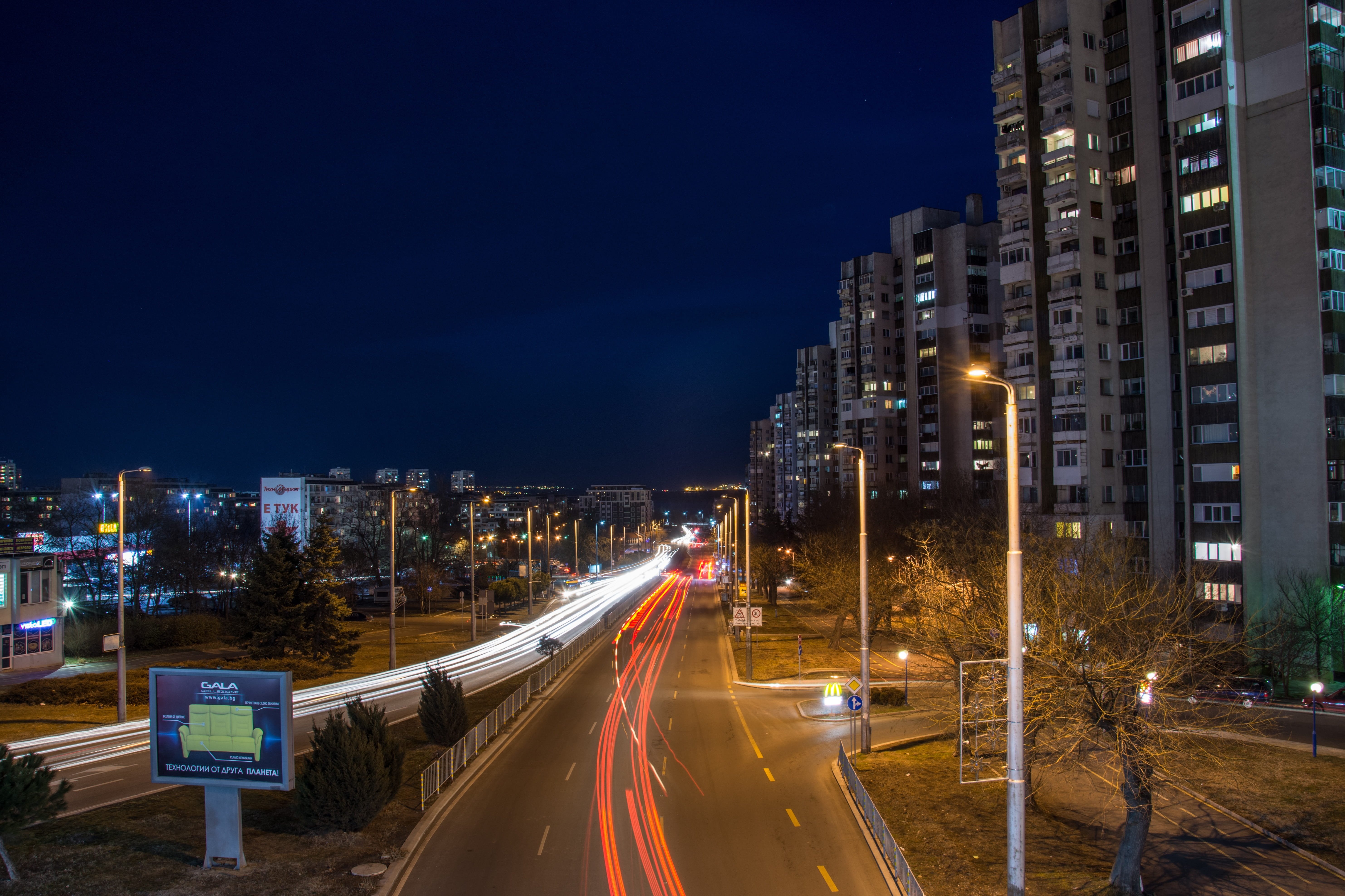 building Exterior, downtown District, passing, car, urban street, gray, city street, long exposure, bulgaria, traffic, built Structure, motion, urban, transportation, HD Wallpaper