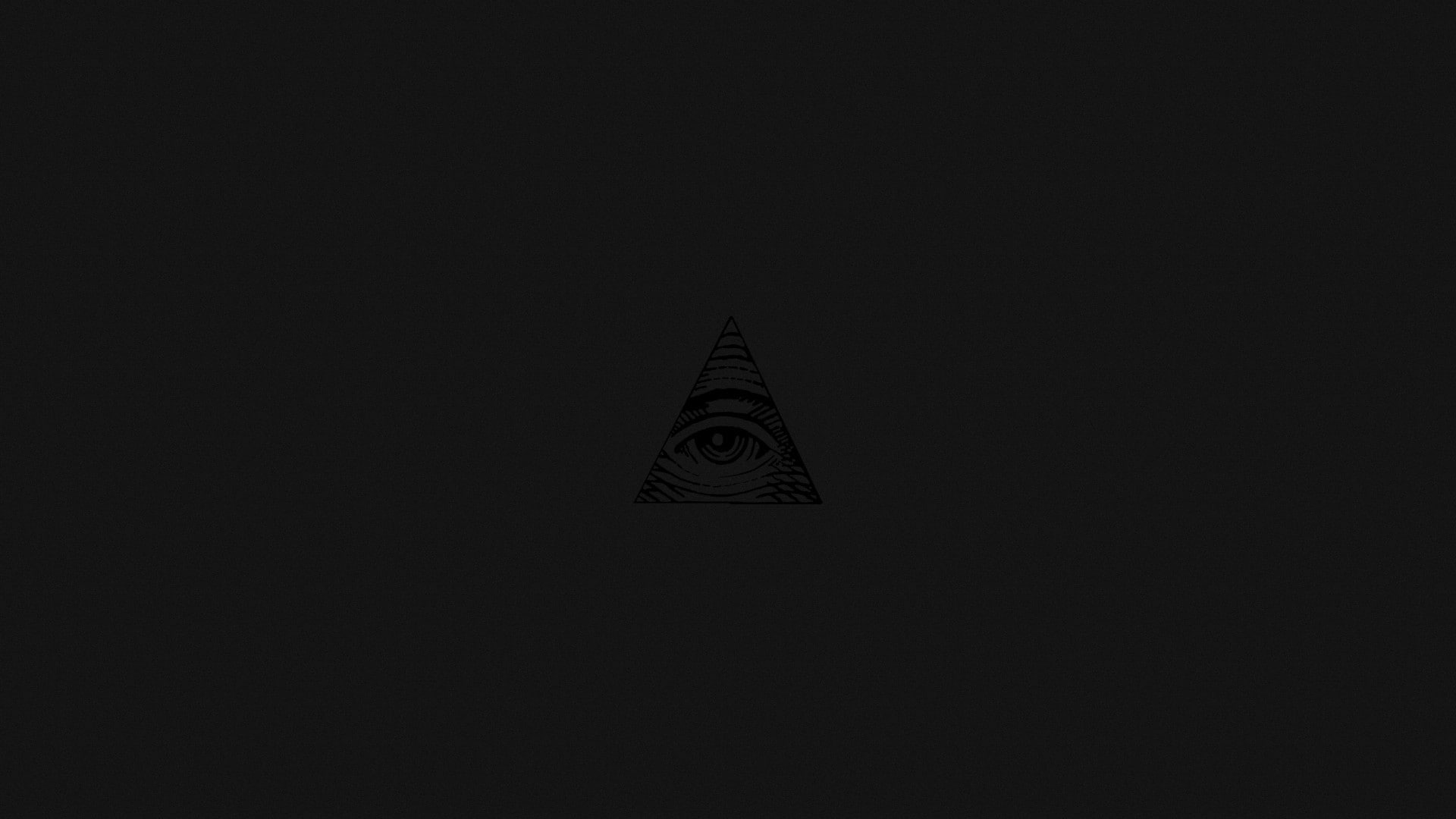 minimalism, 1080P, the all seeing eye, HD Wallpaper