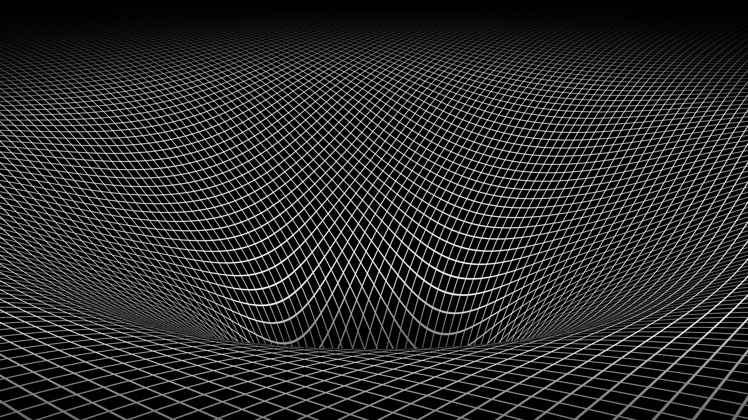 metal, repetition, pattern, high angle view, black, focus on foreground, indoors, 2K, artwork, white, close-up, digital, backgrounds, full frame, HD Wallpaper