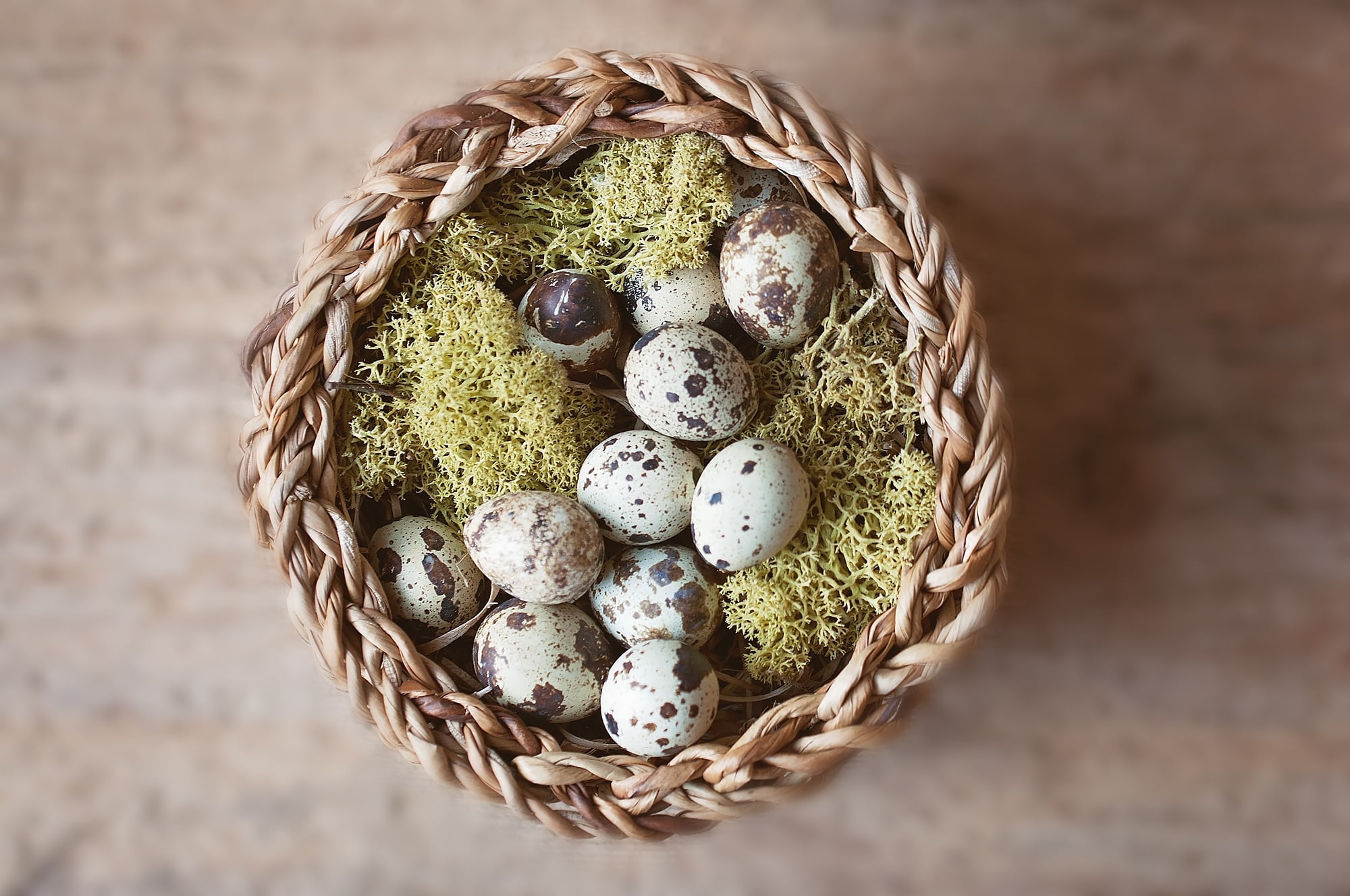 basket, easter, decoration, animal Nest, cultures, quail, no people, brown, still life, holiday, animal egg, close-up, celebration, new life, nest, high angle view, HD Wallpaper
