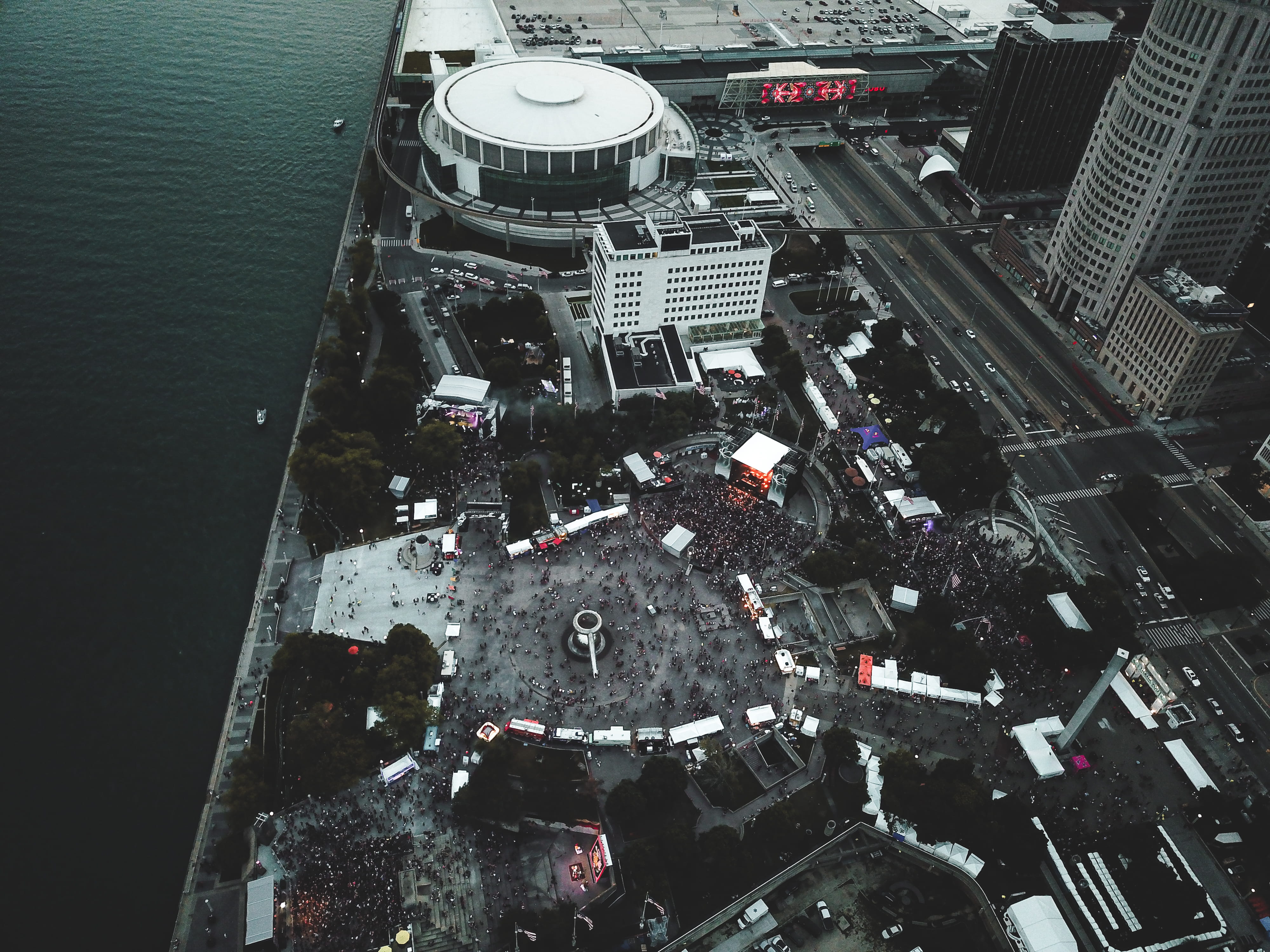 built Structure, famous Place, dji, cityscape, urban Skyline, mavic pro, drone, electronic dance music, aerial, michigan, lifestyle, tower, city Life, traffic, HD Wallpaper