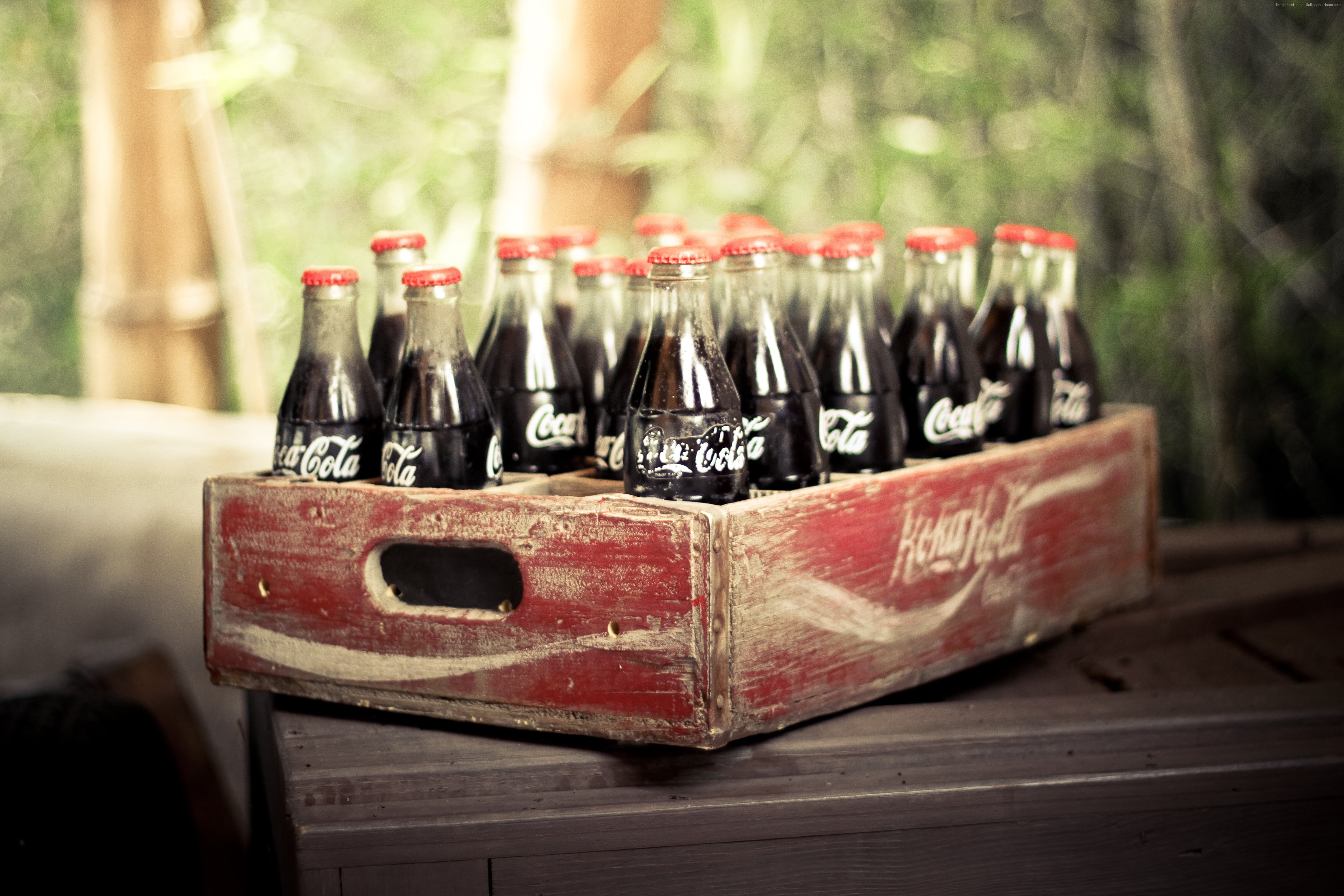 drink, retro, soda, vintage, Coca-Cola, box, 4K, HD Wallpaper