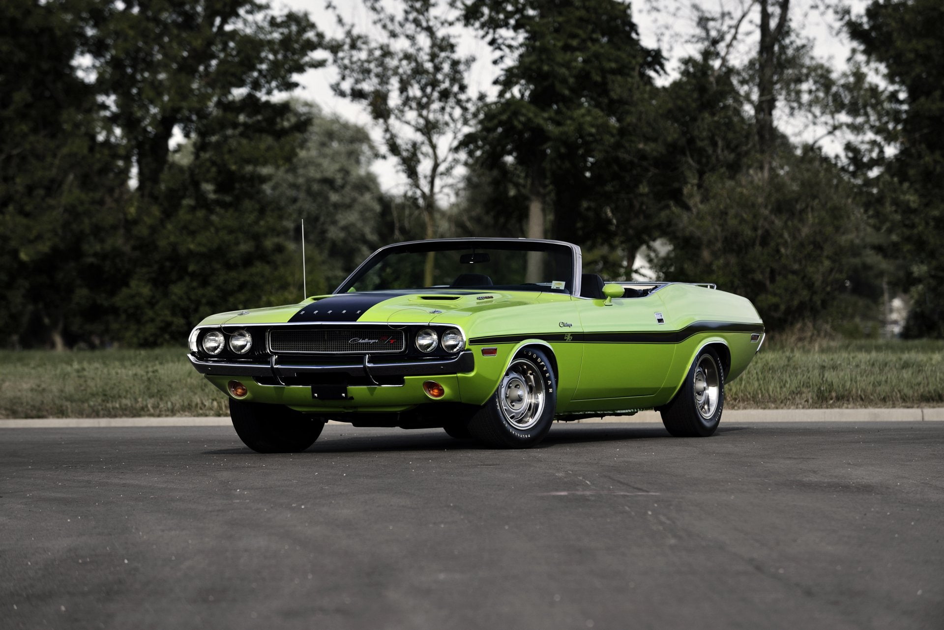 Vehicle, 1080P, Muscle Car, Car, Dodge Challenger, Dodge Challenger RT, Dodge, Green Car, HD Wallpaper