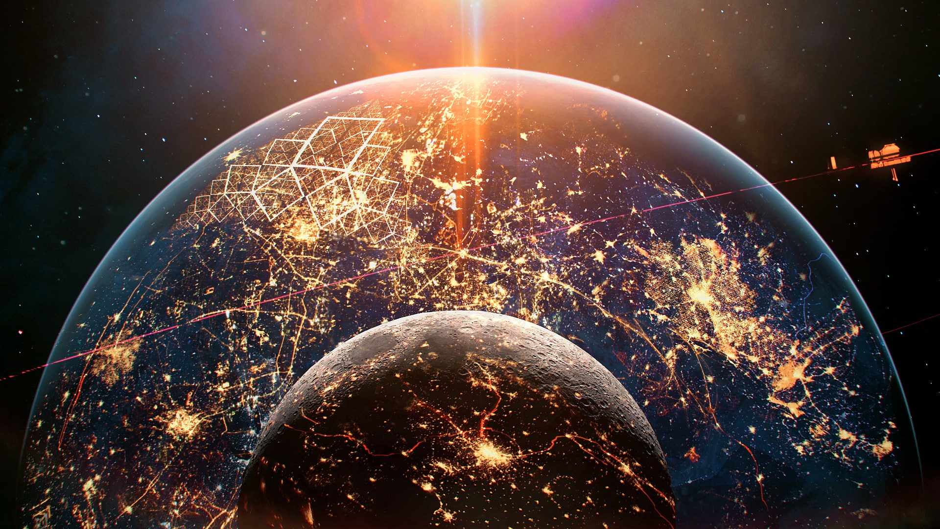 space art, planet, space, digital art, Jakub Grygier, 1080P, HD Wallpaper